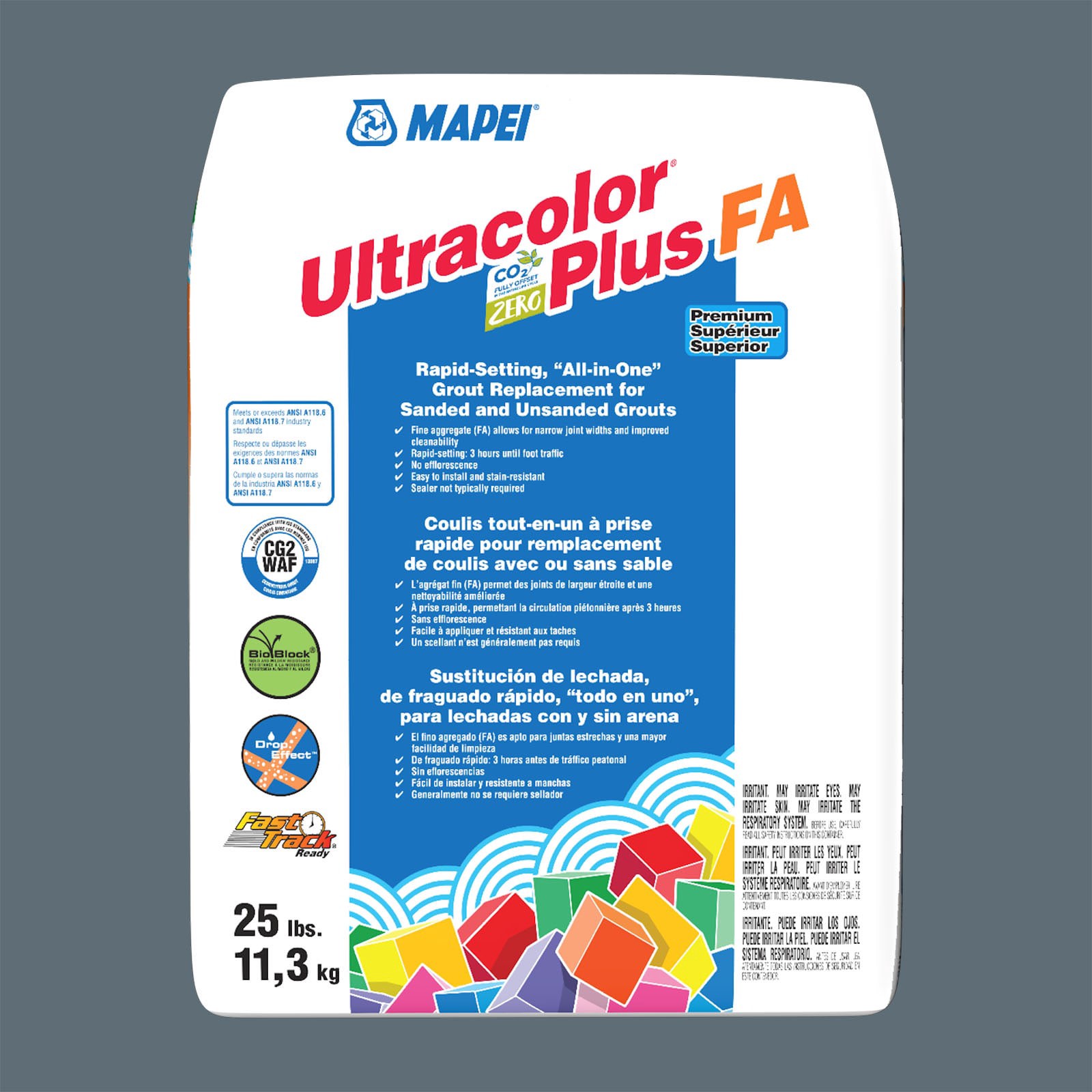 slide 1 of 6, MAPEI Ultracolor Plus FA Deep Ocean #5231 All-in-one Grout (25-lb), 1 ct