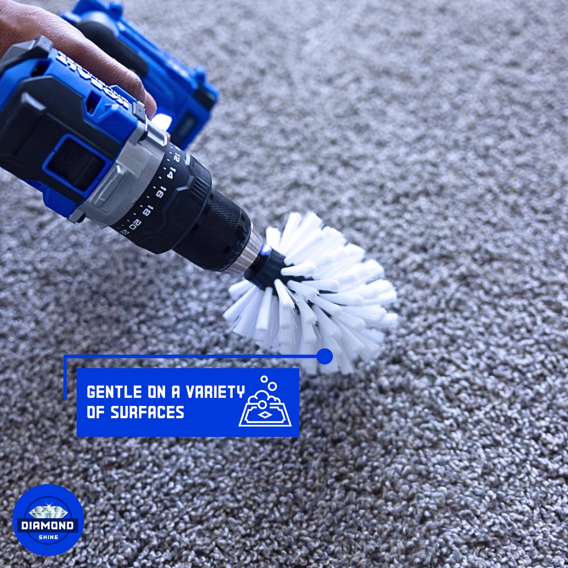 slide 4 of 6, Diamond Shine Soft Drill Brush 3 -Pack Cleaning kit attachment, 1 ct