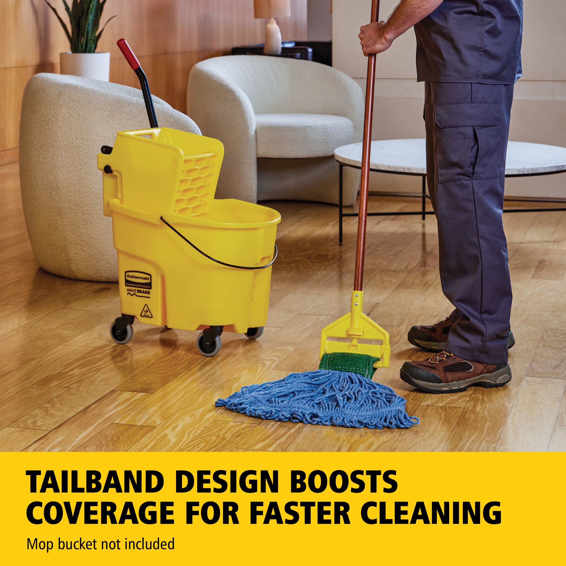 slide 2 of 6, Rubbermaid Commercial Products Blend Non-wringing String Mop, 1 ct