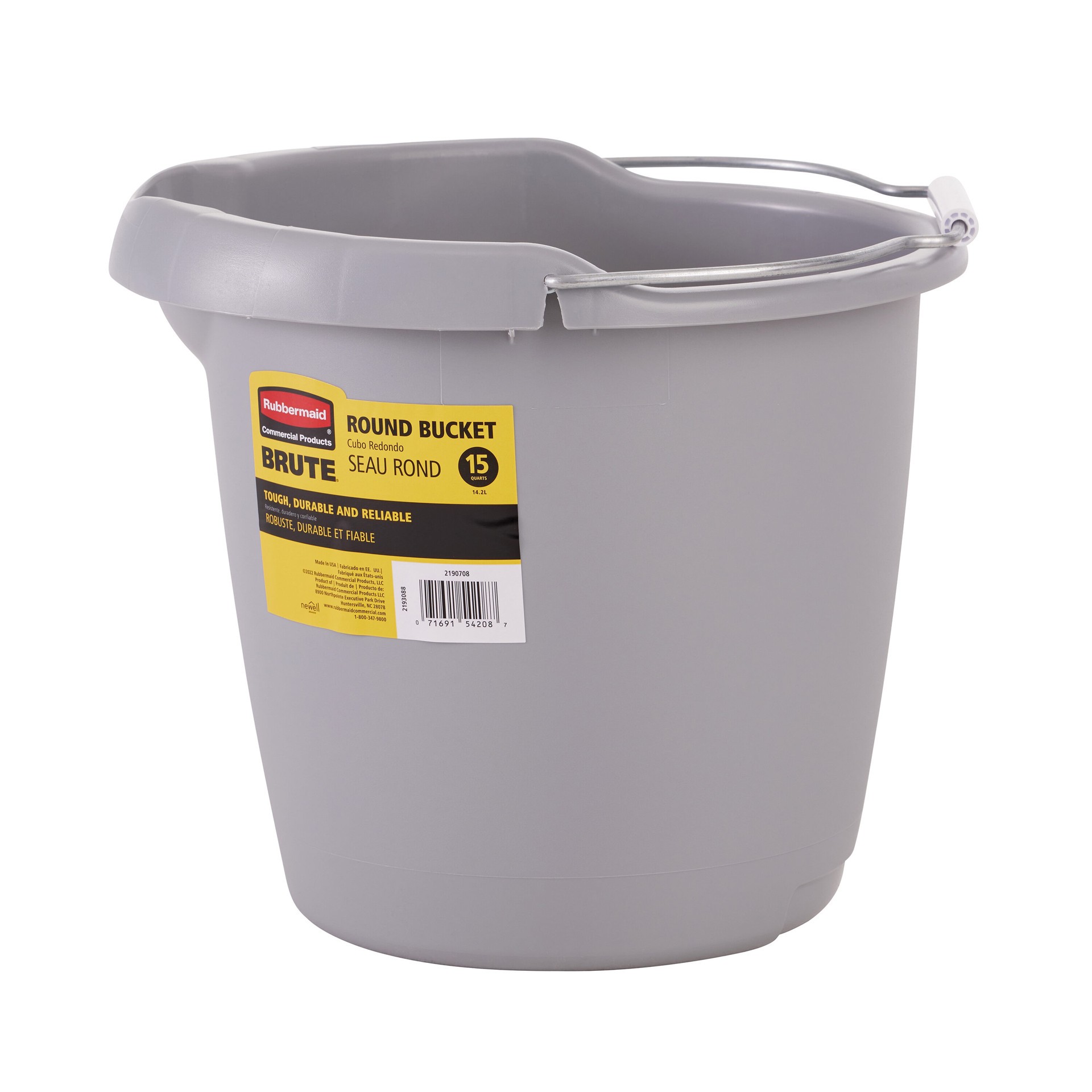 slide 4 of 6, Rubbermaid Commercial Products BRUTE 15-quart Plastic General bucket, 1 ct