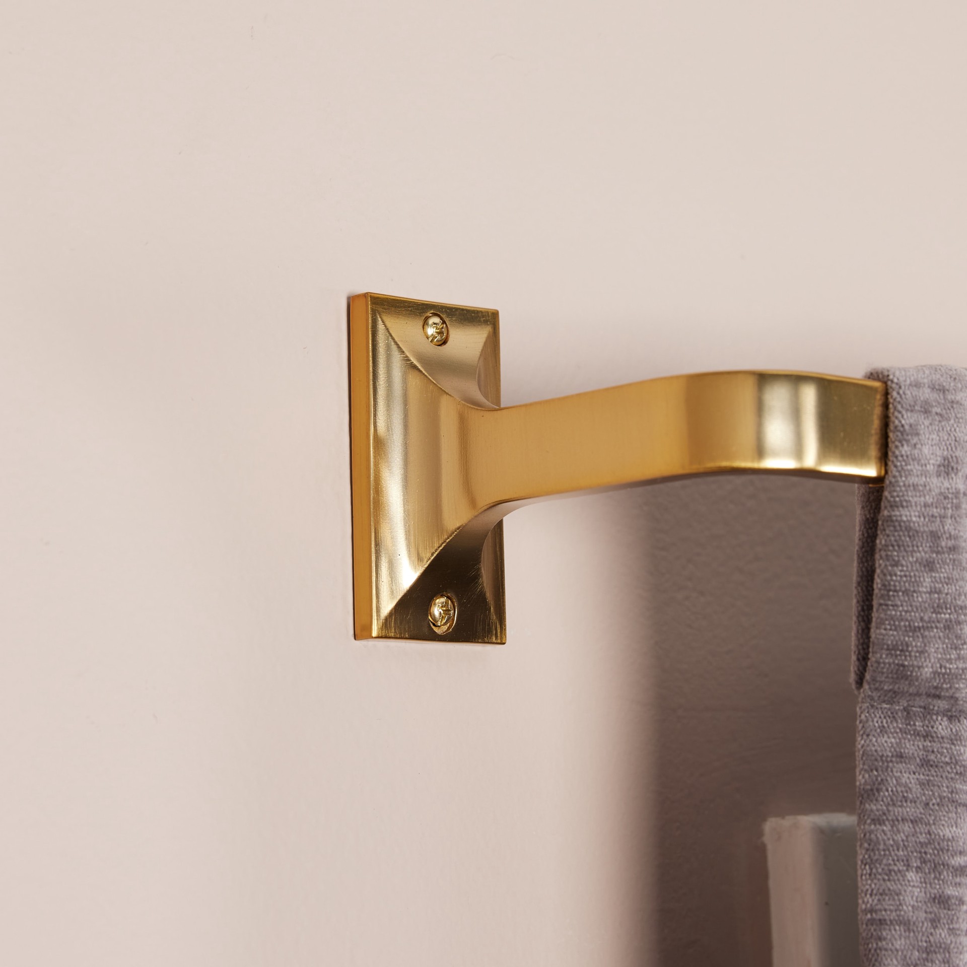 slide 2 of 6, Origin 21 72-in to 144-in Brushed Gold Iron Corner with Finials, 1 ct