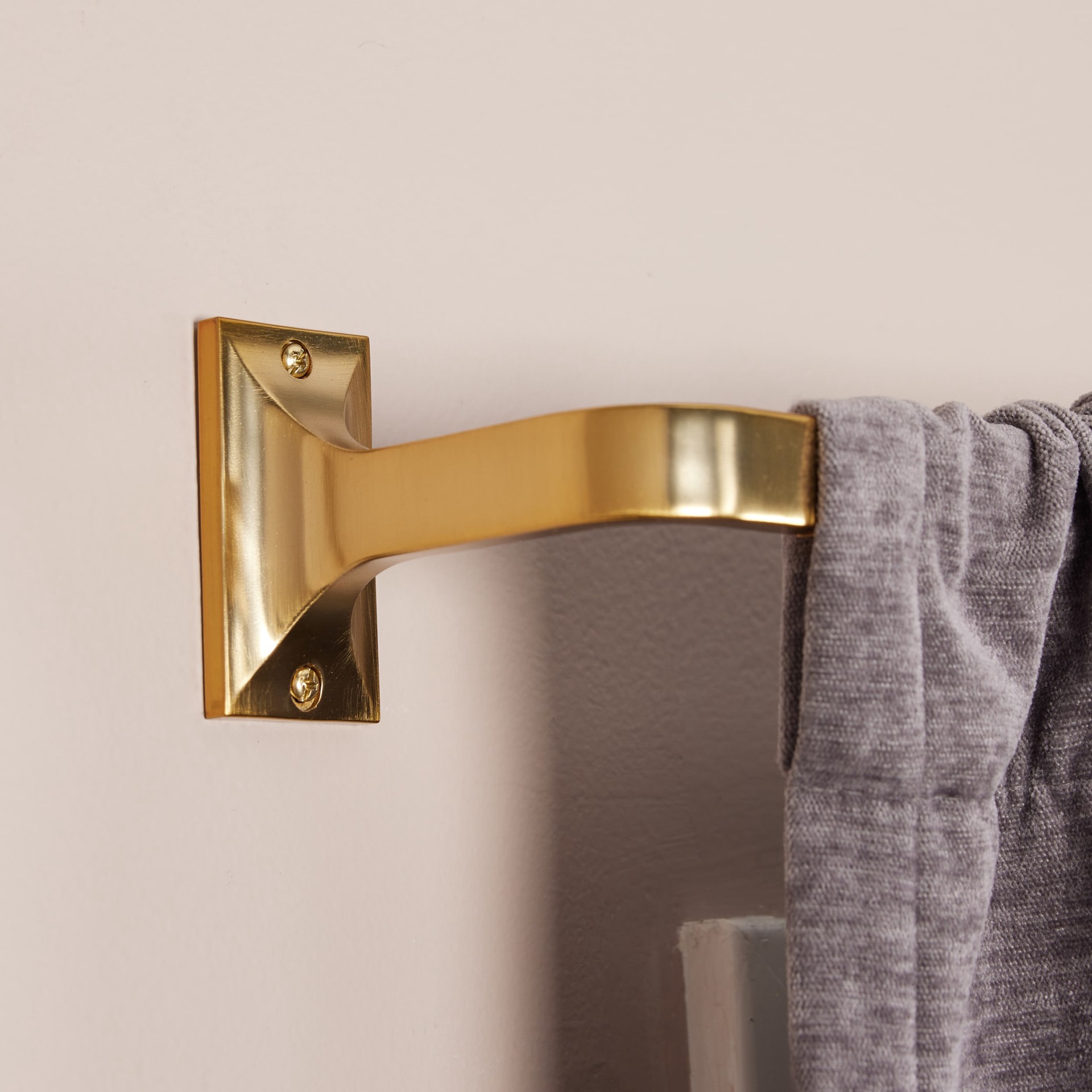 slide 3 of 6, Origin 21 72-in to 144-in Brushed Gold Iron Corner with Finials, 1 ct