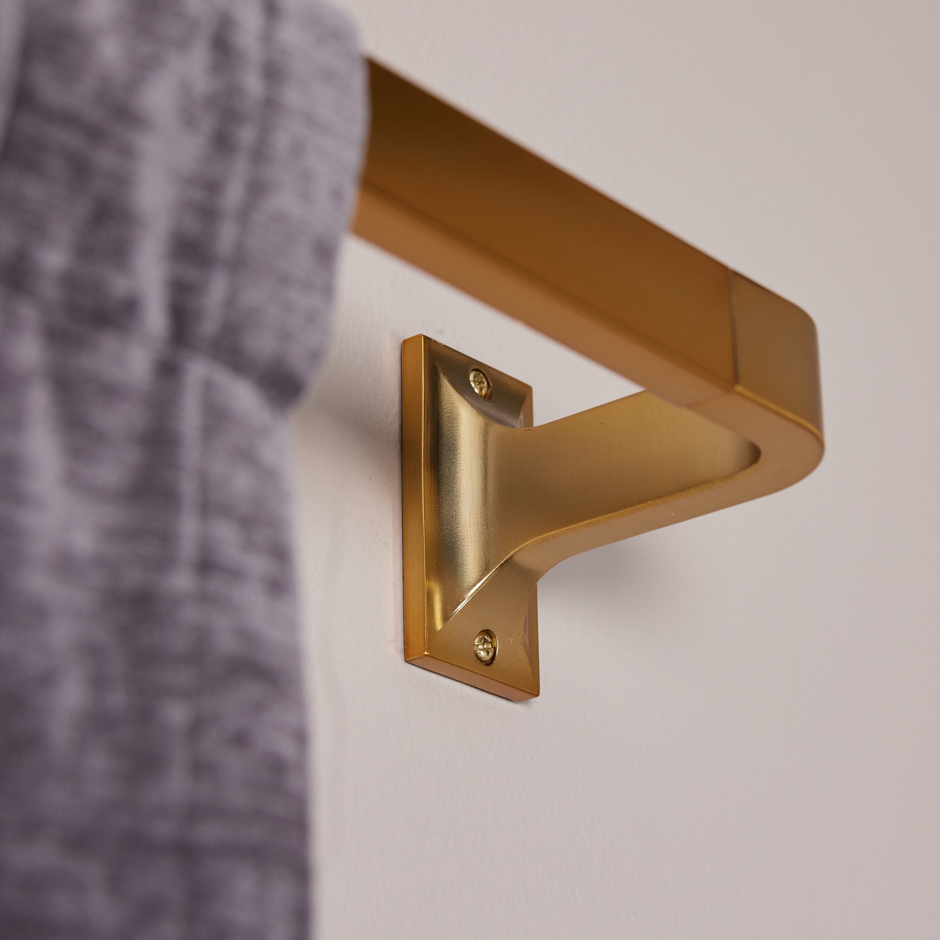 slide 4 of 6, Origin 21 72-in to 144-in Brushed Gold Iron Corner with Finials, 1 ct