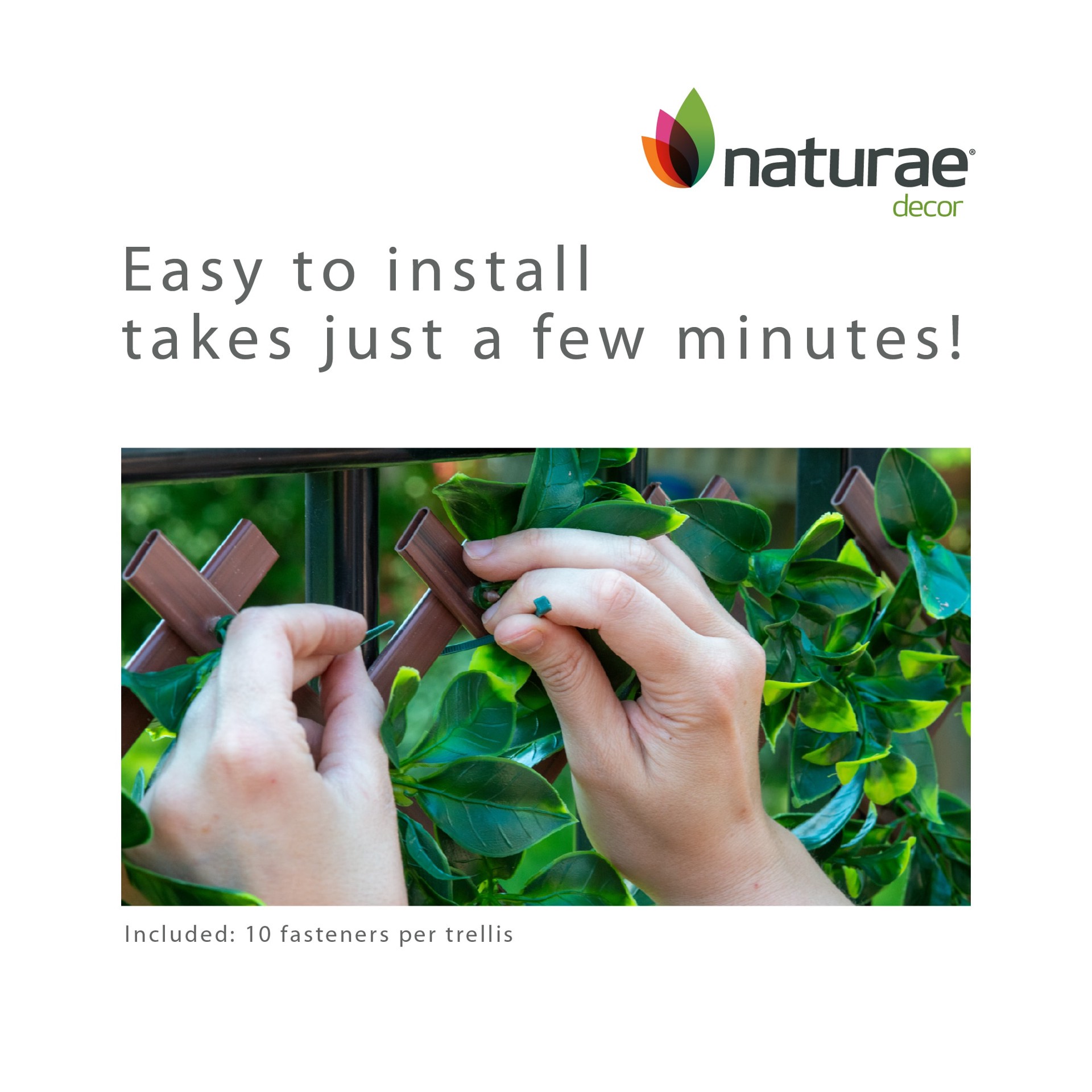 slide 5 of 6, naturae decor Expandable Privacy 72-in W x 36-in H Artificial Wild Mint Leaf Leaf Garden Trellis, 1 ct