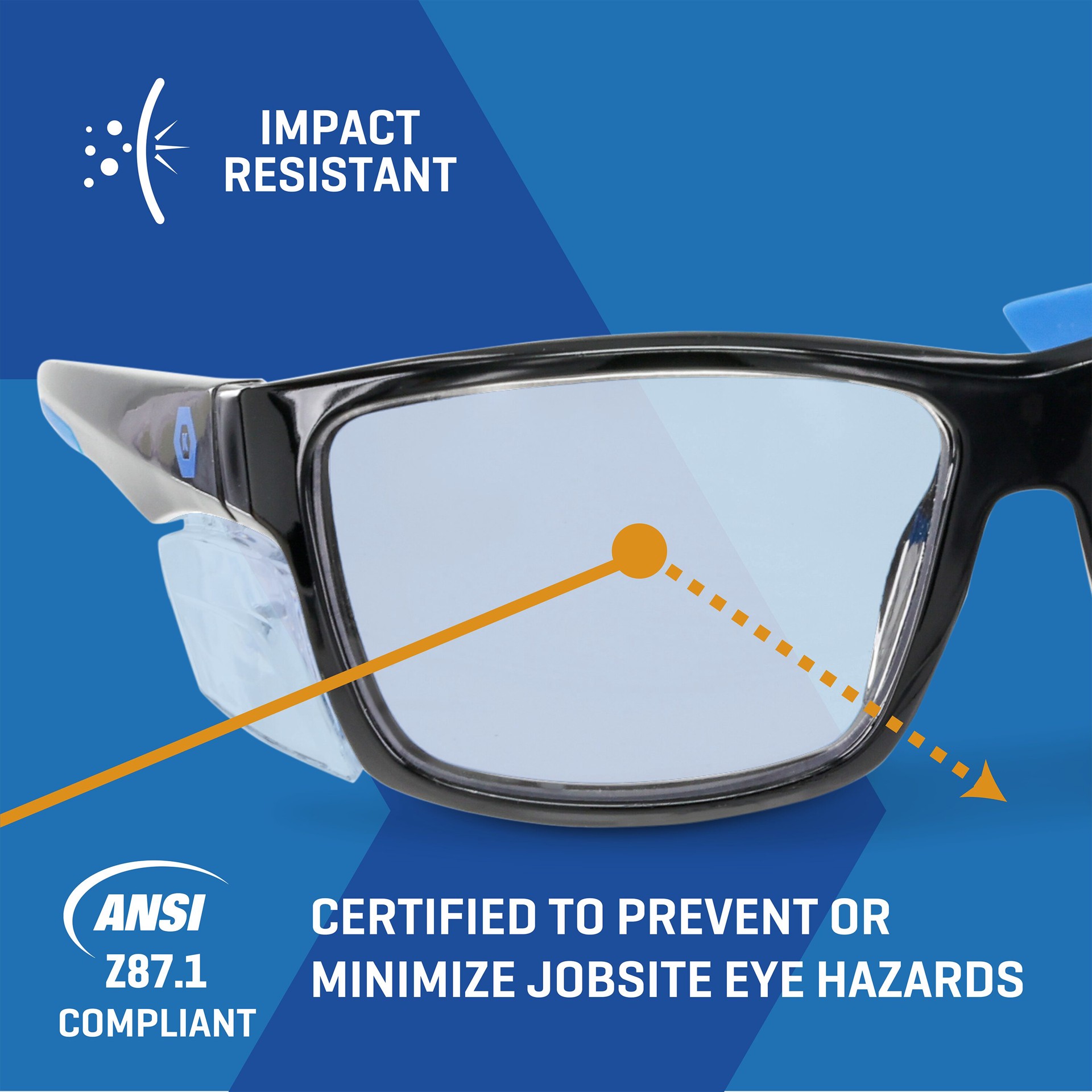 slide 6 of 6, Kobalt Plastic Anti-Fog Safety Glasses, 1 ct