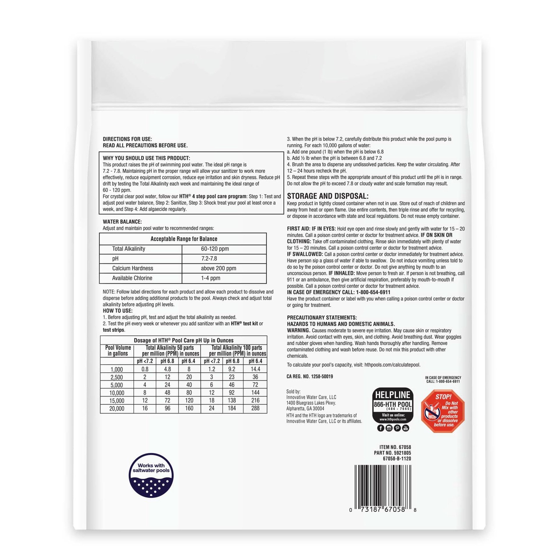 slide 3 of 6, HTH 4-lb pH increaser Pool Balancer, 1 ct