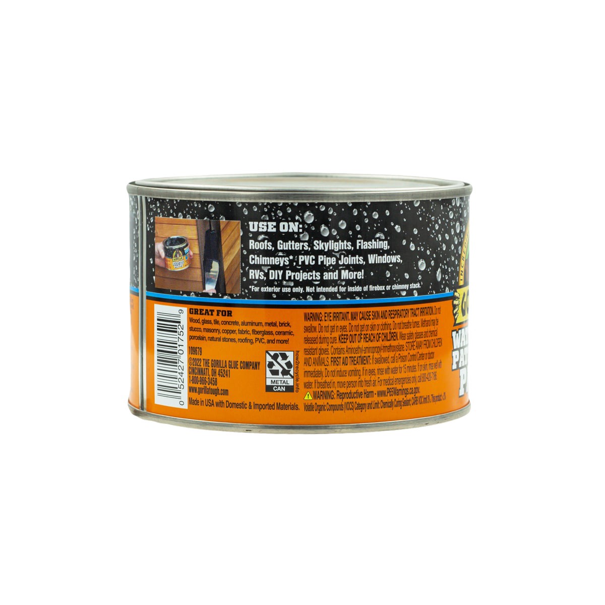 slide 2 of 6, Gorilla 15-fl oz Black Paste Waterproof Rubberized Coating, 1 ct