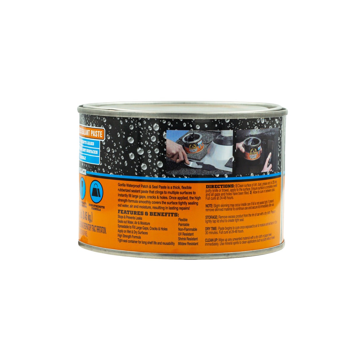 slide 3 of 6, Gorilla 15-fl oz Black Paste Waterproof Rubberized Coating, 1 ct
