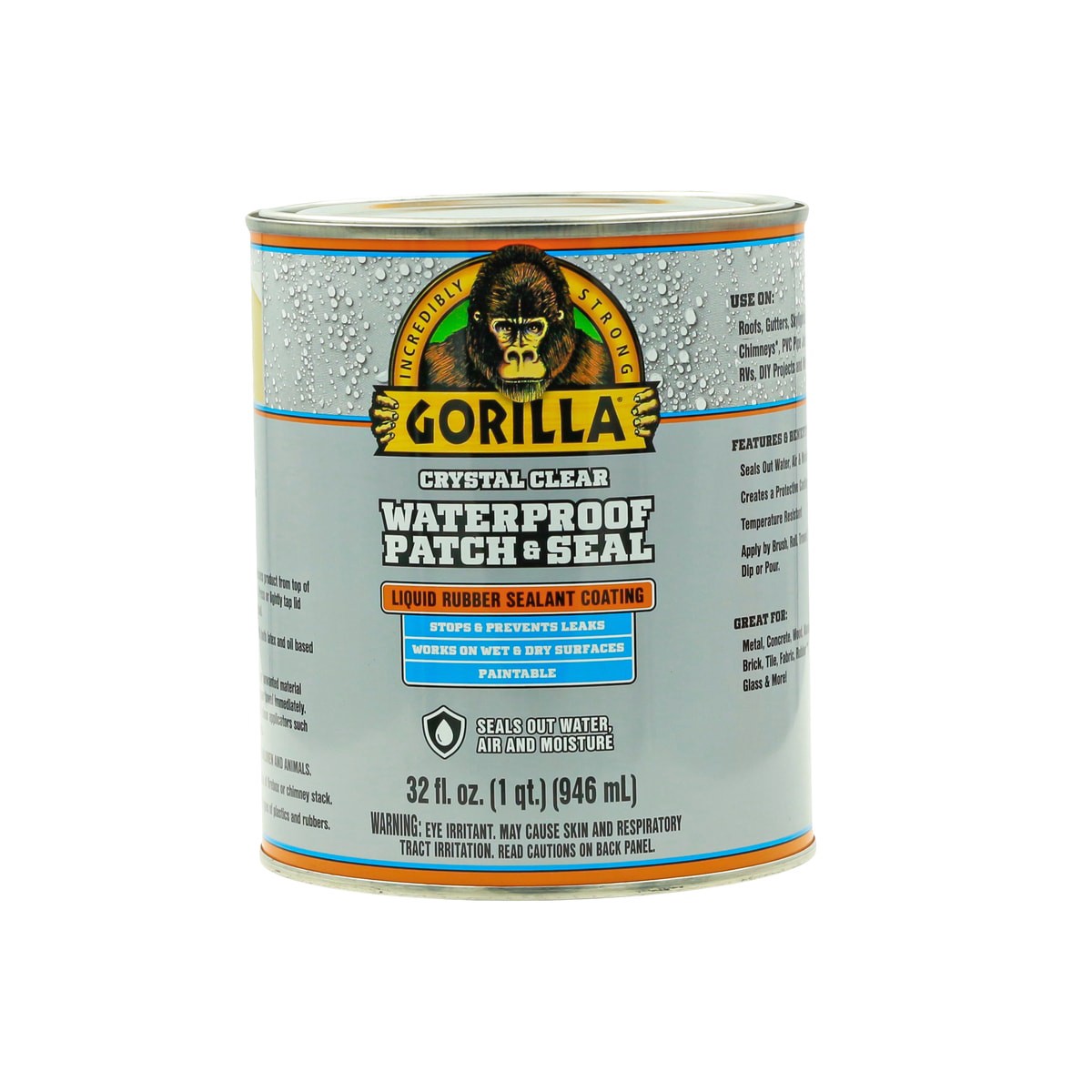 slide 1 of 6, Gorilla 32-fl oz Clear Pour Waterproof Rubberized Coating, 1 ct