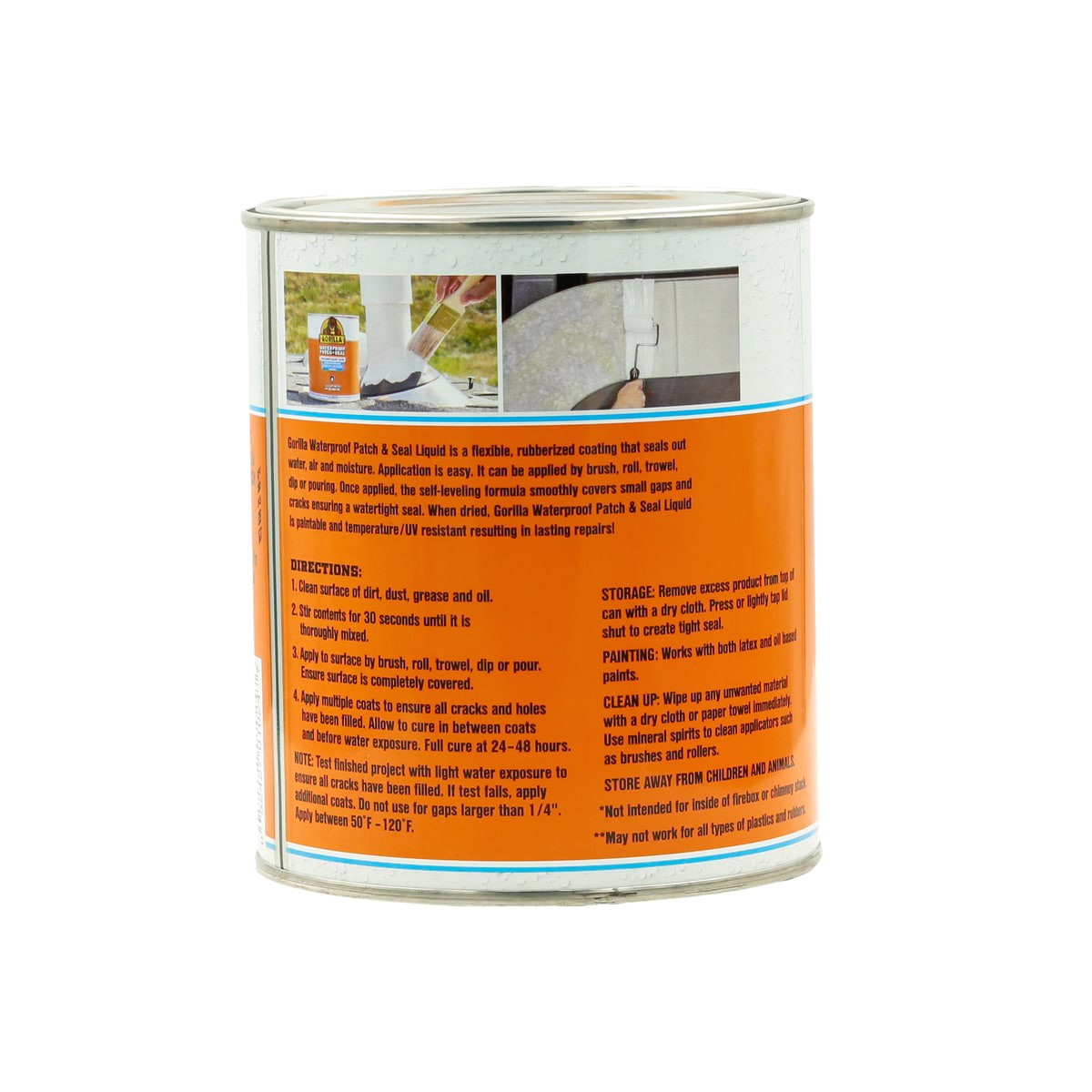 slide 2 of 6, Gorilla 32-fl oz White Pour Waterproof Rubberized Coating, 1 ct