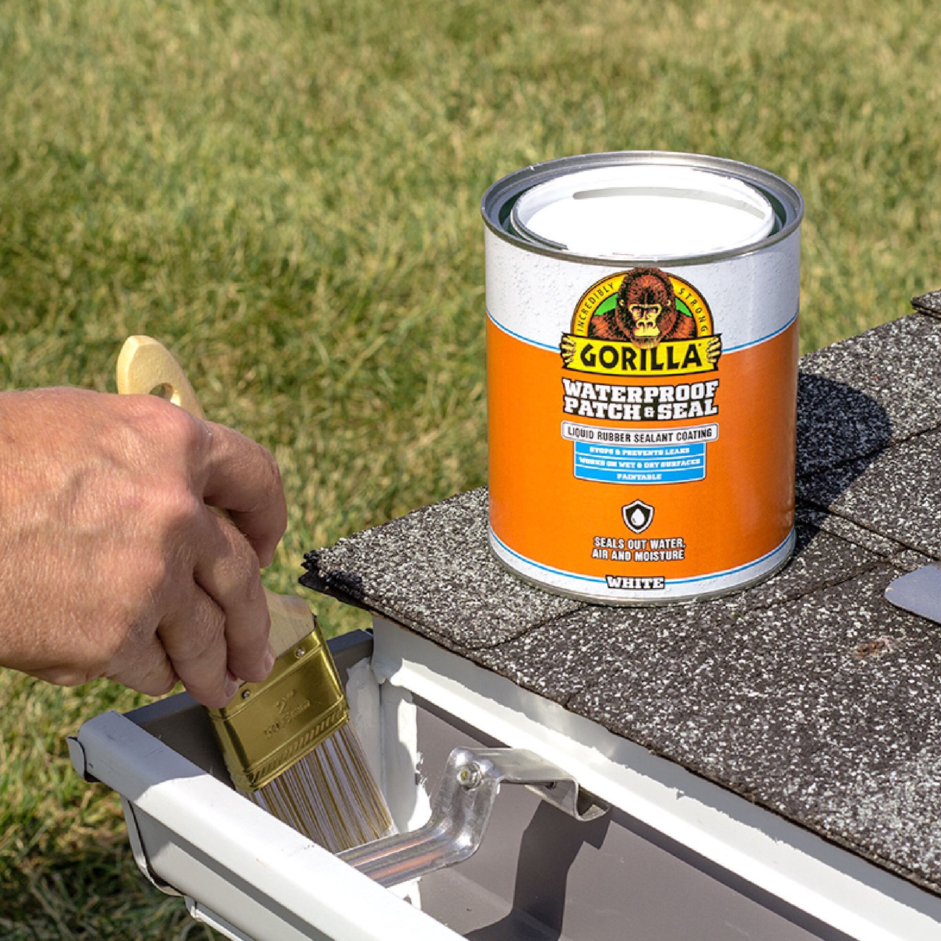 slide 5 of 6, Gorilla 32-fl oz White Pour Waterproof Rubberized Coating, 1 ct