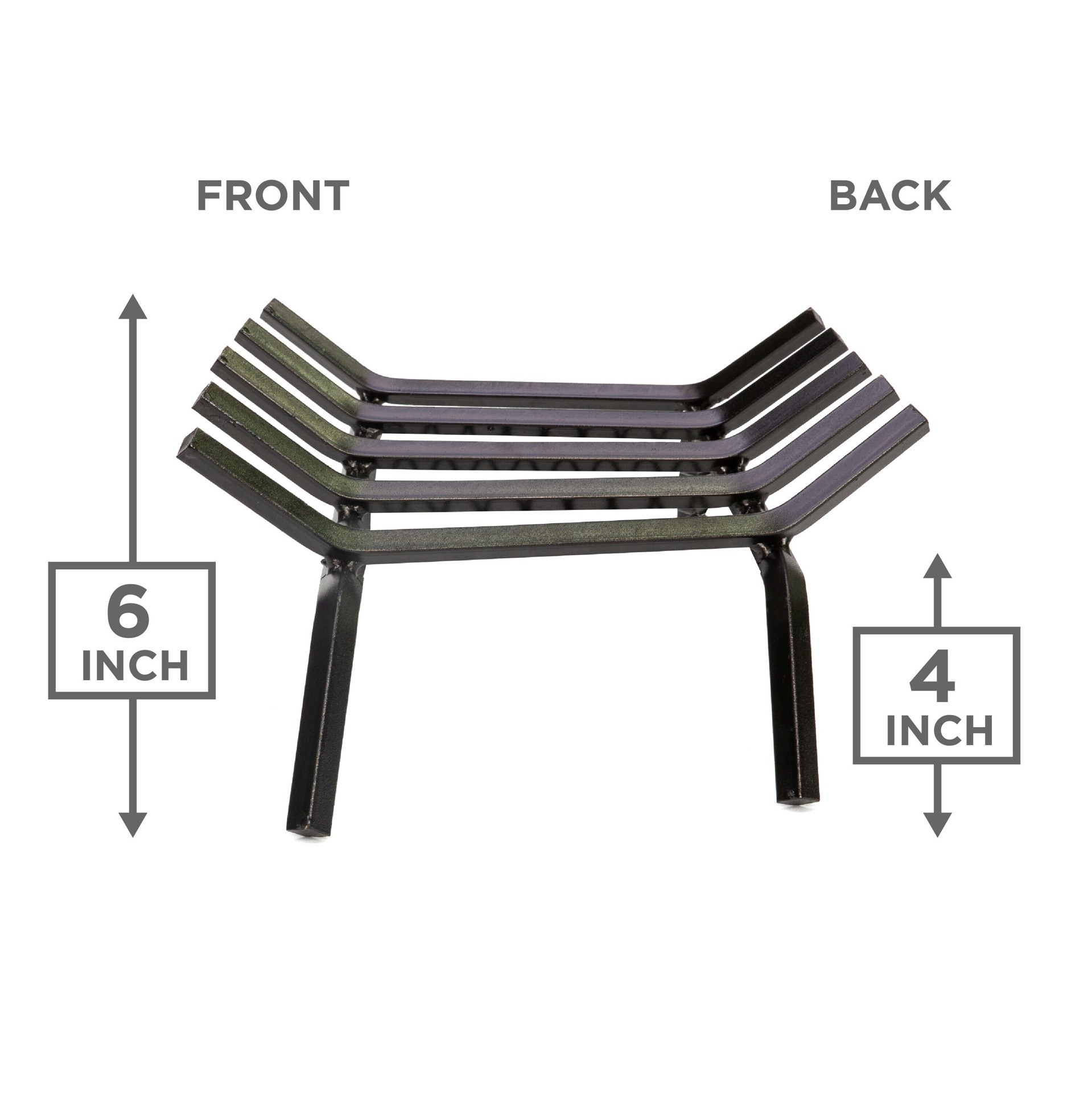 slide 3 of 3, Style Selections 1/2-in Steel 13.78-in 5 -Bar Fireplace Grate, 1 ct