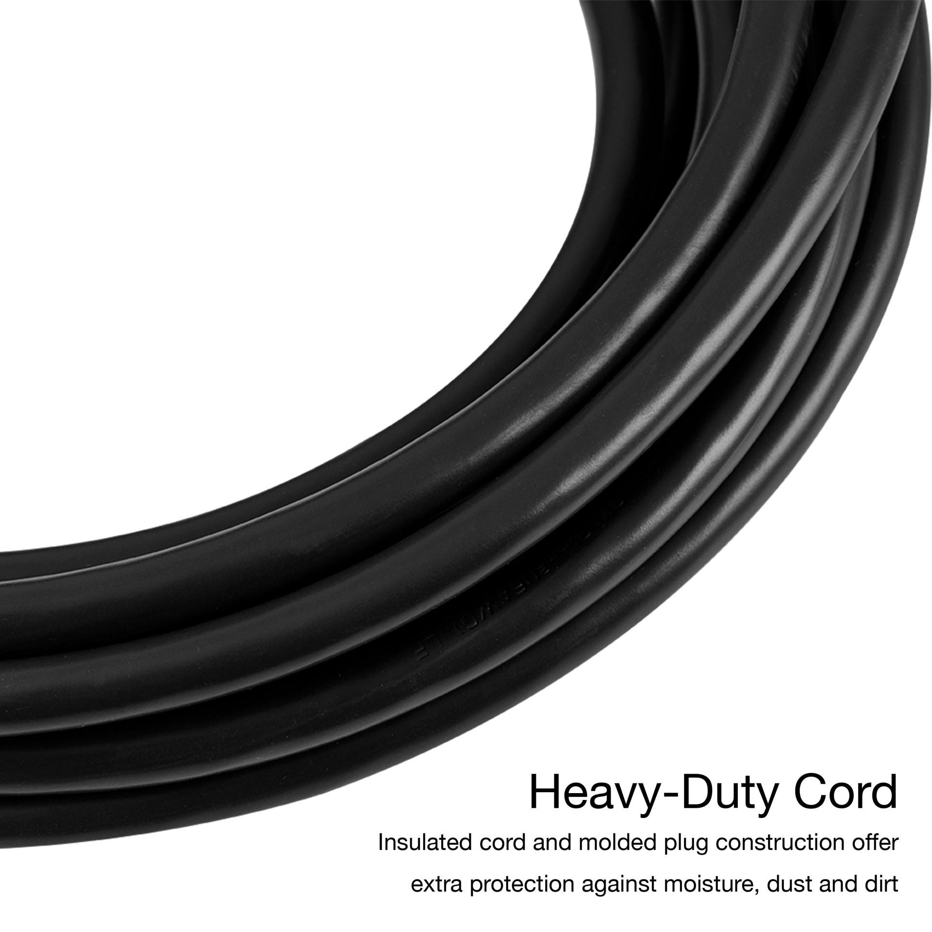 slide 4 of 6, Utilitech 20-ft 3 Medium Duty 3 Prong Black Indoor/Outdoor Extension Power Cord, 1 ct