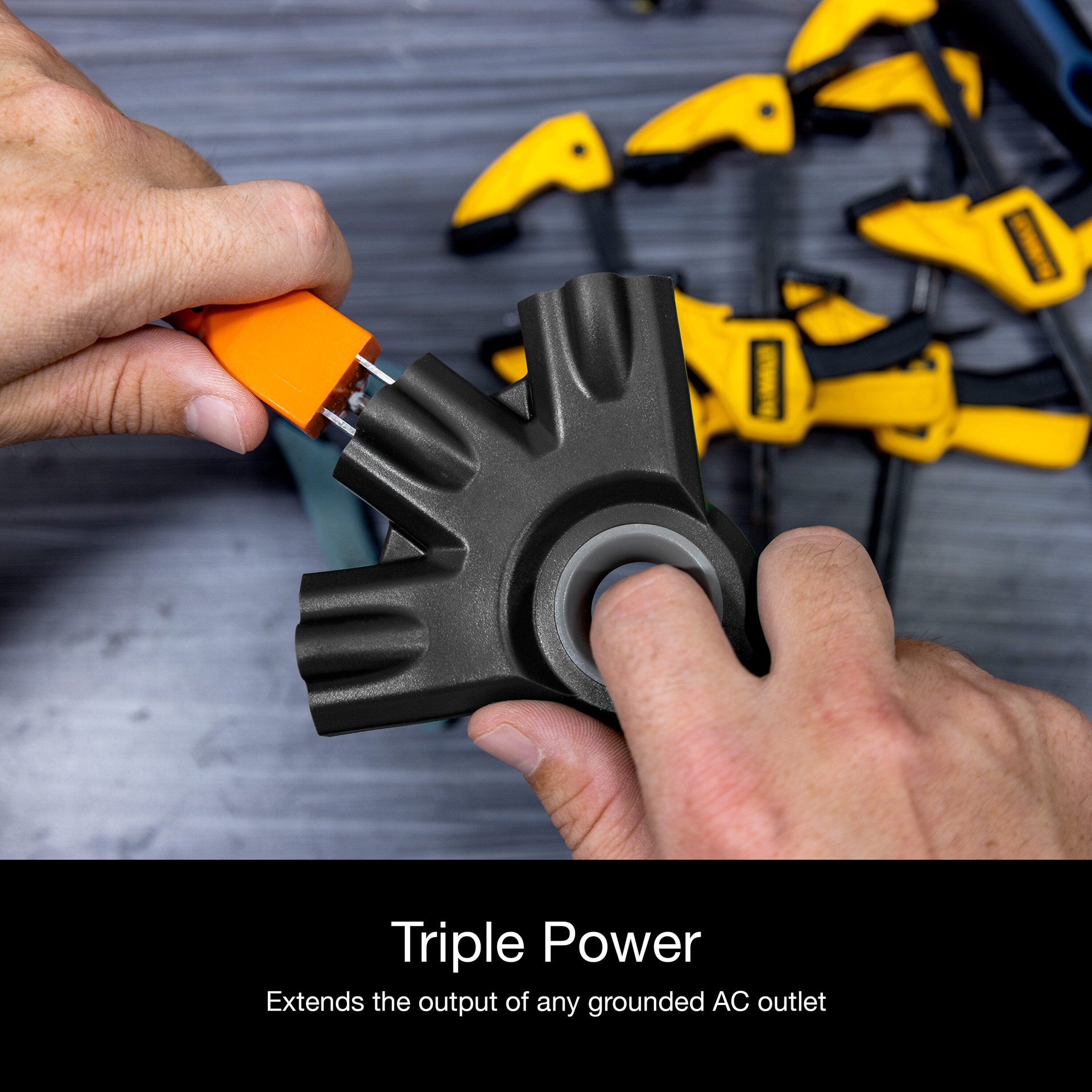 slide 6 of 6, Utilitech 20-ft 3 Medium Duty 3 Prong Black Indoor/Outdoor Extension Power Cord, 1 ct