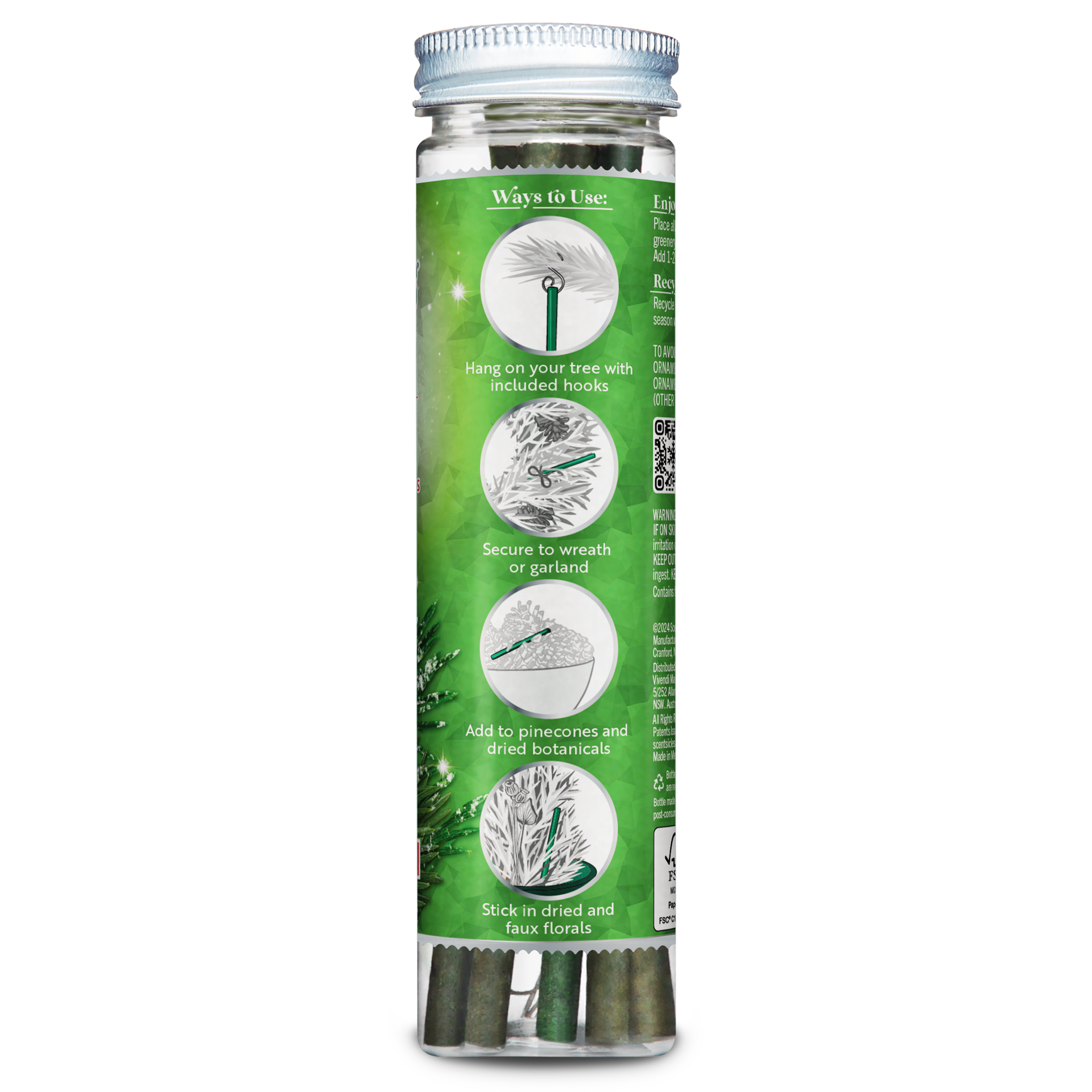 slide 6 of 6, Scentsicles Green Scented stick Standard Indoor Shatterproof Ornament, 1 ct