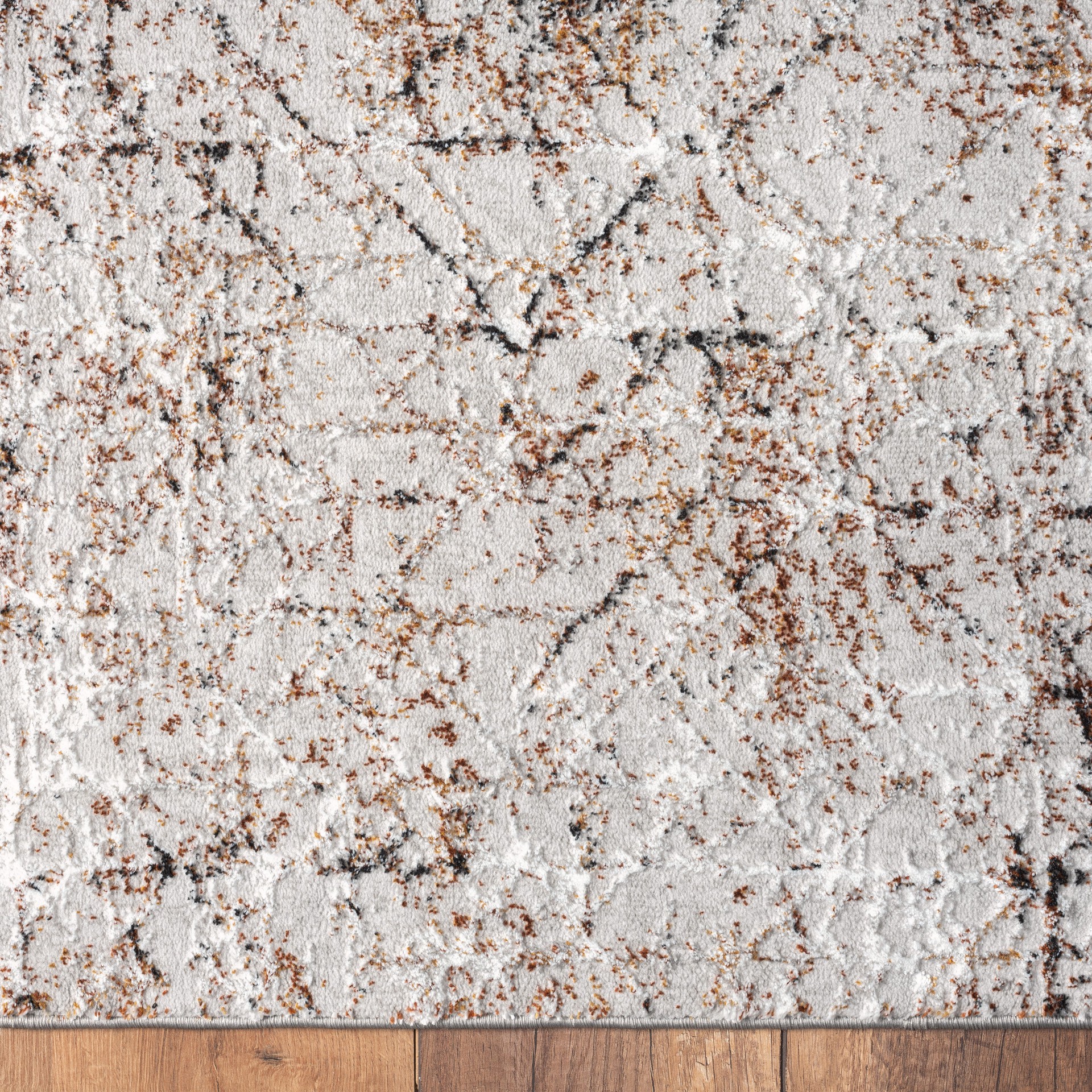 slide 2 of 6, Origin 21 Rust Speckled 5 x 7 (ft) Loomed Polyester Rust Rectangular Indoor Abstract Spot Clean Only Pet Friendly Area rug, 1 ct