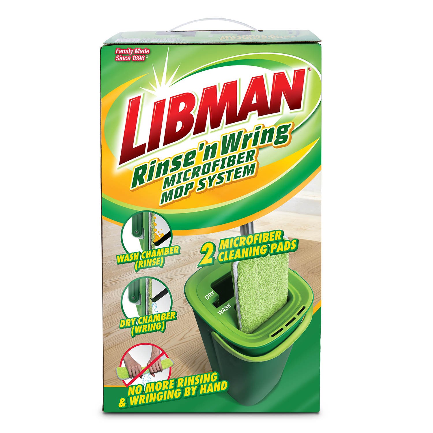 slide 3 of 6, Libman Microfiber Roller Flat Mop with Bucket, 1 ct