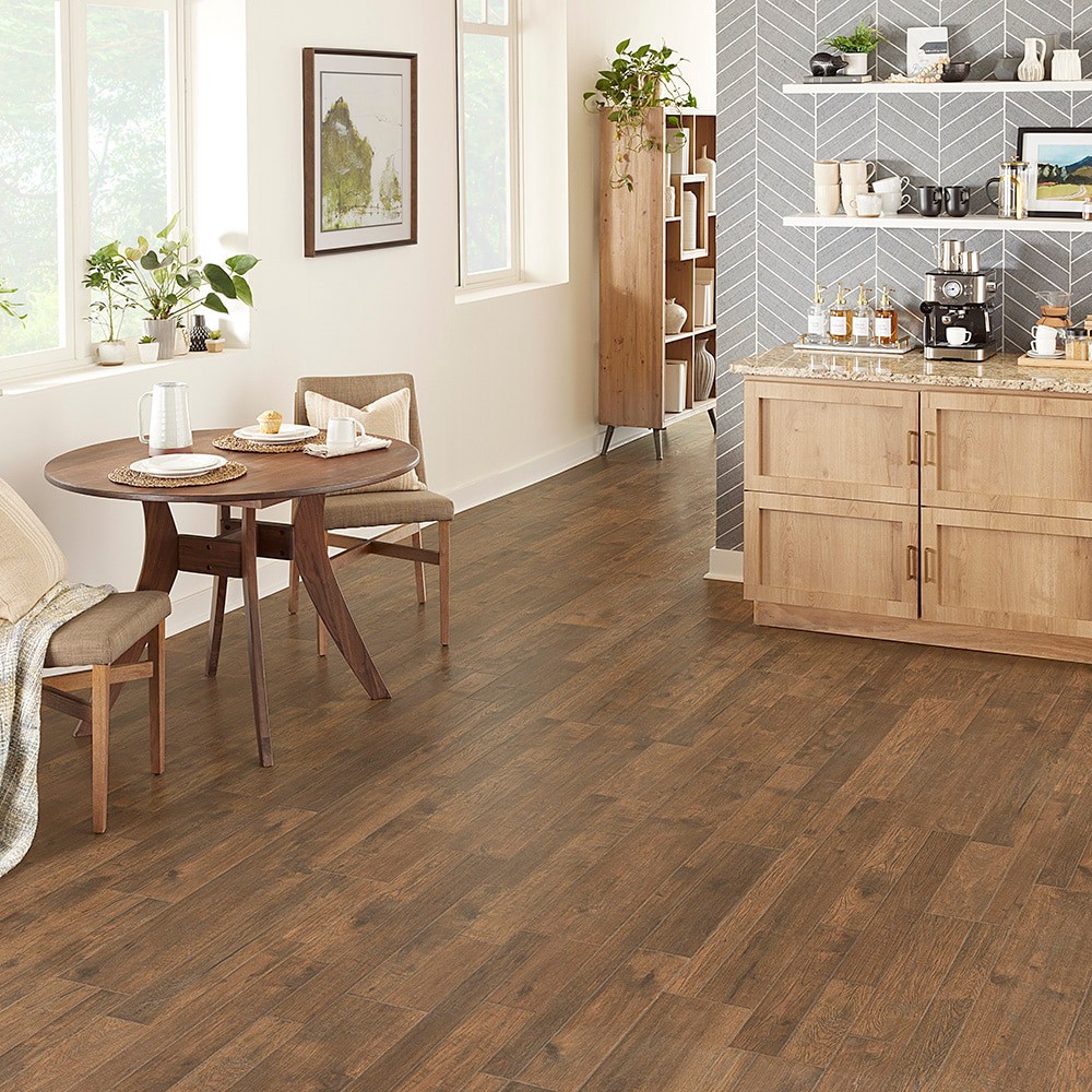 slide 2 of 6, Pergo TimberCraft +WetProtect Chester Ridge Hickory 12-mm T x 7-1/2-in W x 47-1/4-in L Waterproof Laminate Wood Flooring ( 22.09-sq ft / Carton ), 1 ct
