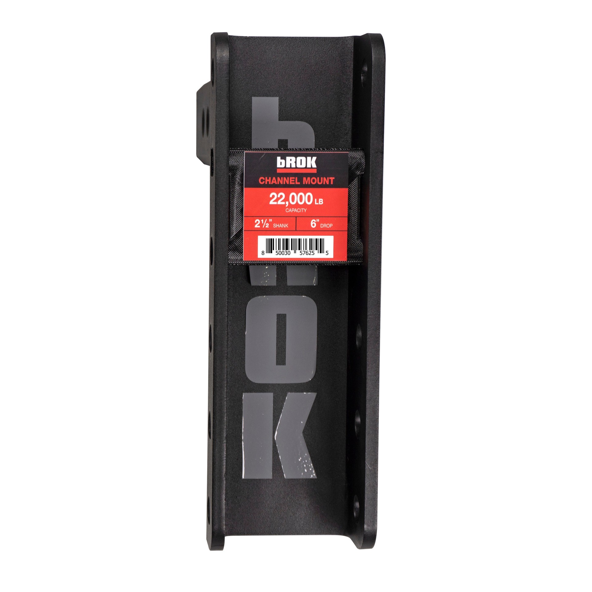slide 3 of 5, bROK Channel Mount 6-in Drop 2-1/2-in Solid Shank 22K-Lbs, 1 ct
