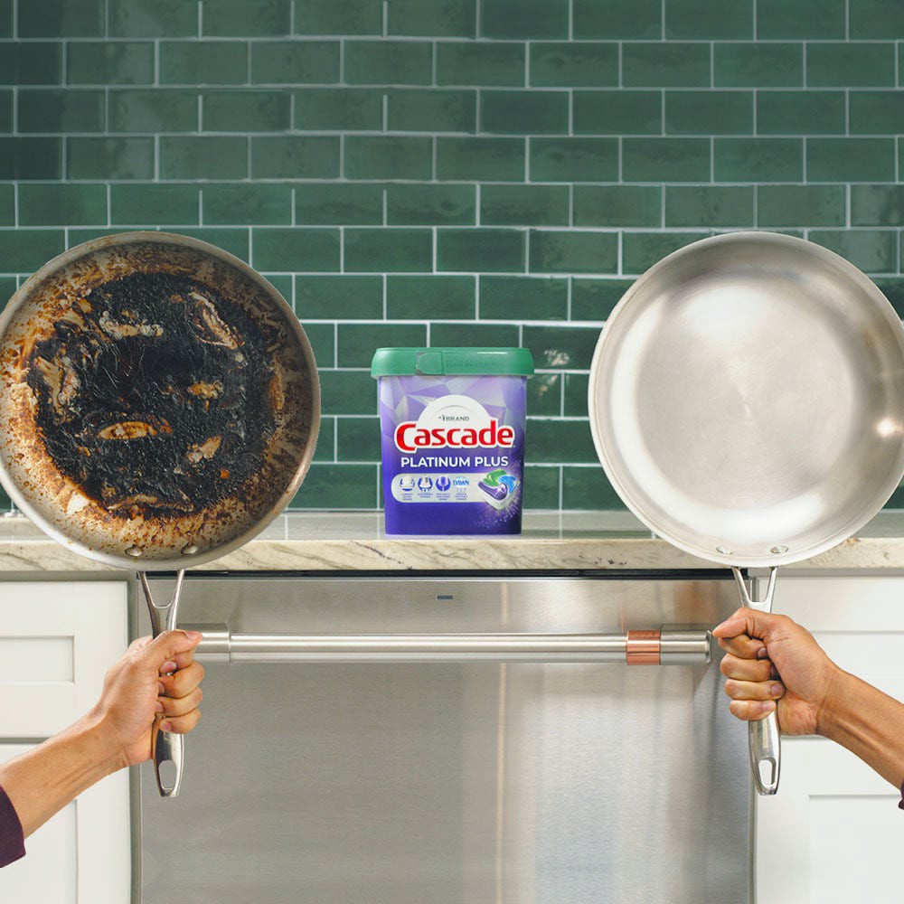 slide 6 of 6, Cascade Platinum Plus 62 -Count Fresh Scent Dishwasher Detergent, 1 ct