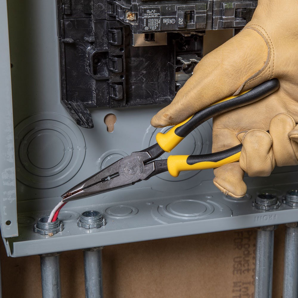 slide 4 of 5, Klein Tools Pliers, Needle Nose Side-Cutters, Stripping, 8-Inch, 1 ct