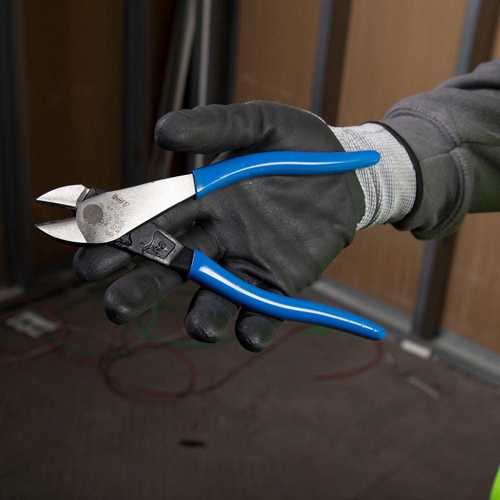 slide 4 of 6, Klein Tools Diagonal Cutting Pliers, Angled Head, 8-Inch, 1 ct