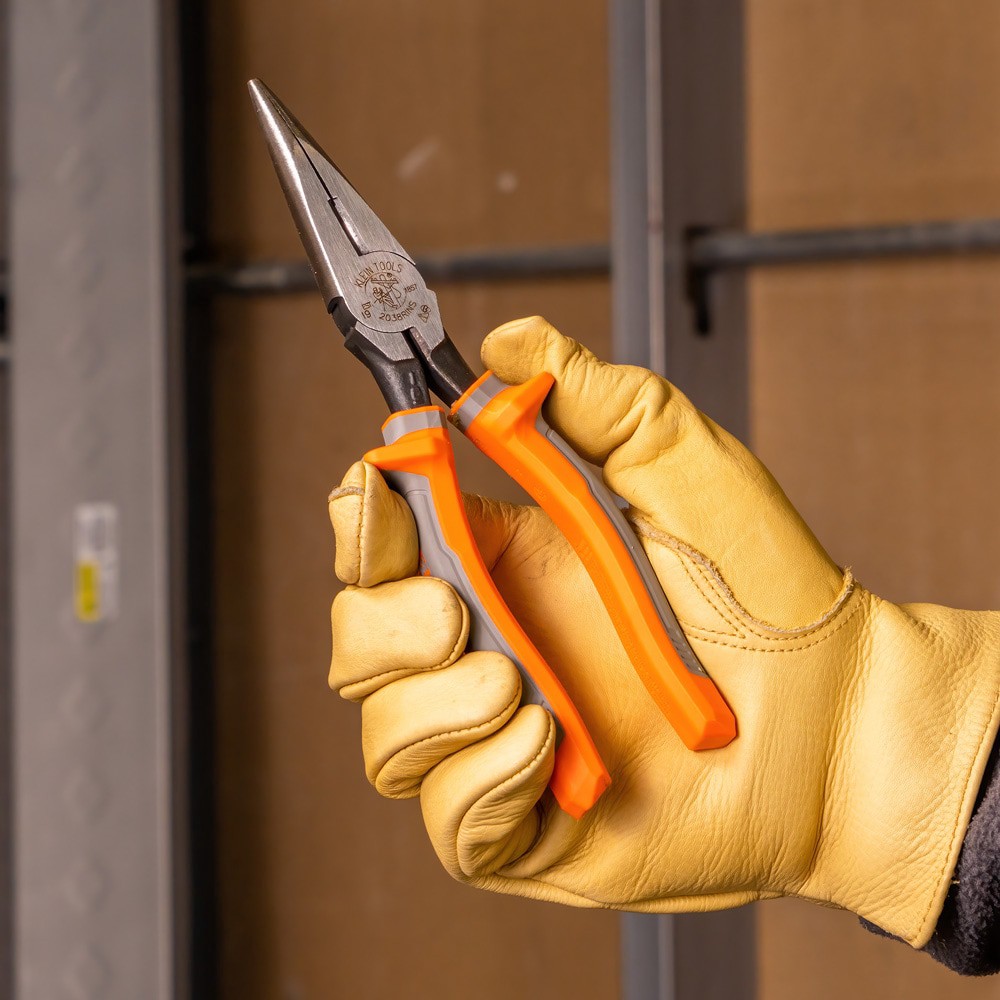 slide 2 of 6, Klein Tools Pliers, Long Nose Side-Cutters, Insulated, 8-Inch, 1 ct