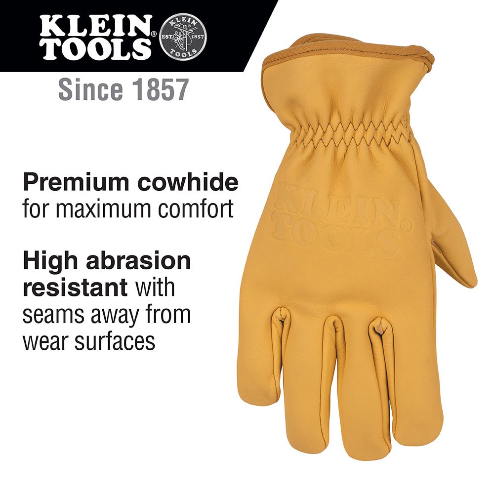 slide 2 of 6, Klein Tools Cowhide Leather Gloves, X-Large, 1 ct