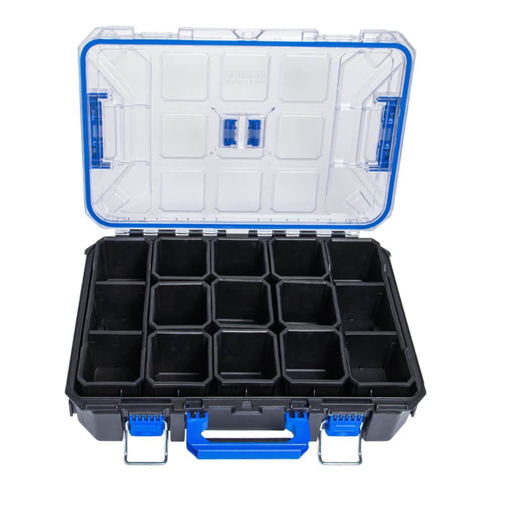 slide 3 of 6, Kobalt CASESTACK 14-in W x 21-in H x 5.1-in D Black Plastic Tool Box, 1 ct