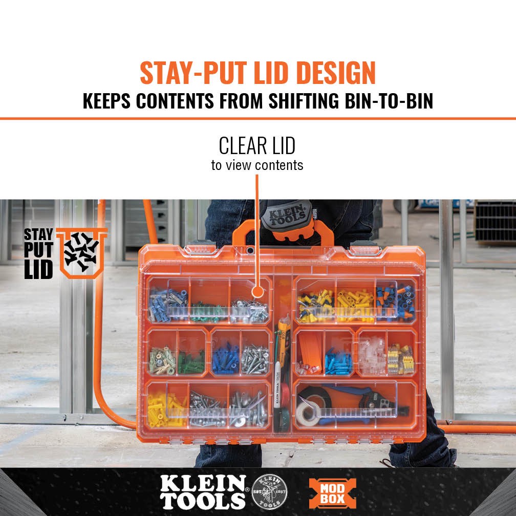 slide 2 of 6, Klein Tools MODbox Short Component Box, Full Width, 1 ct