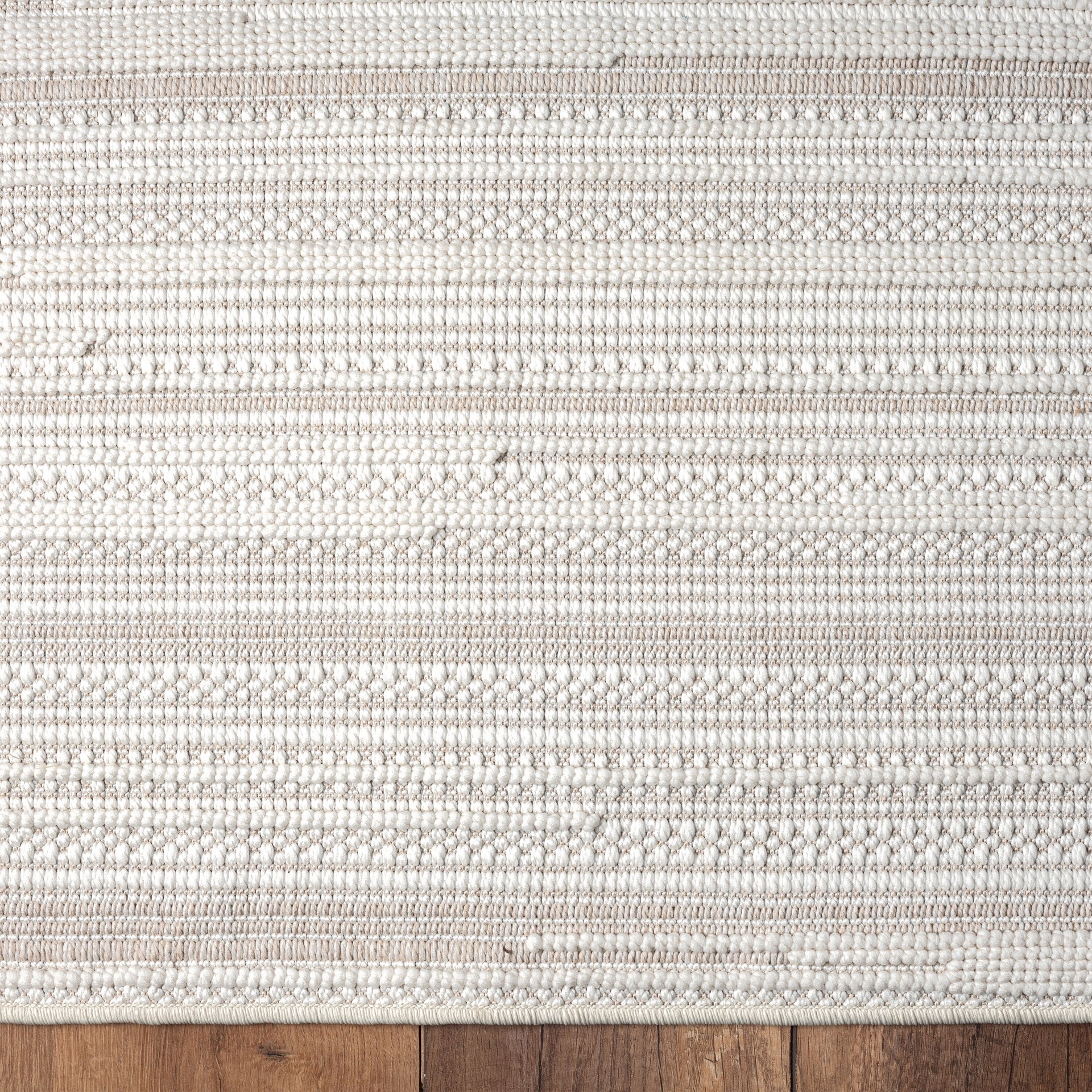 slide 2 of 6, Origin 21 Cream Textured 5 x 7 (ft) Loomed Polyester Cream Rectangular Indoor Abstract Spot Clean Only Pet Friendly Area rug, 1 ct