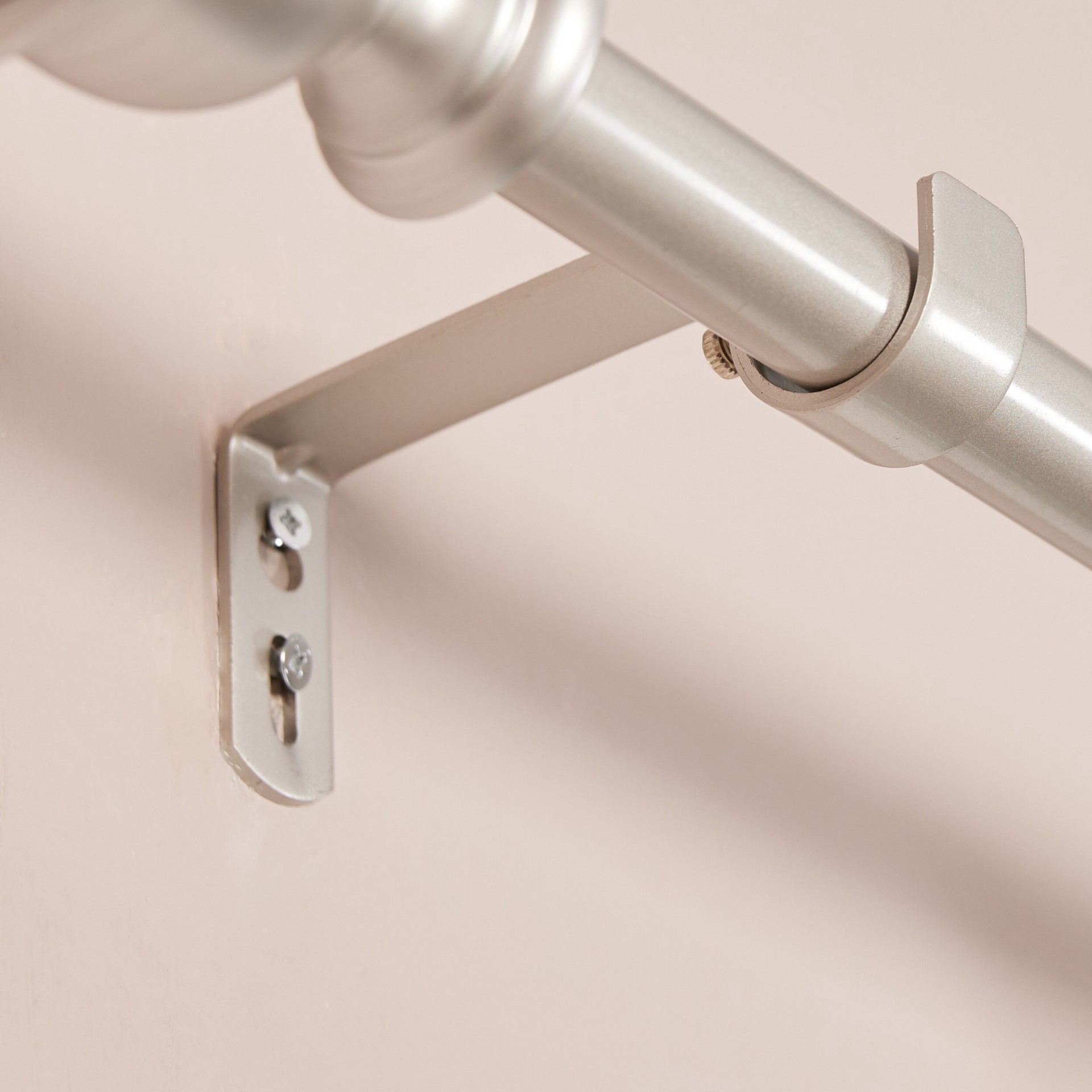 slide 3 of 6, allen + roth Brushed Nickel Steel Single curtain rod bracket, 1 ct