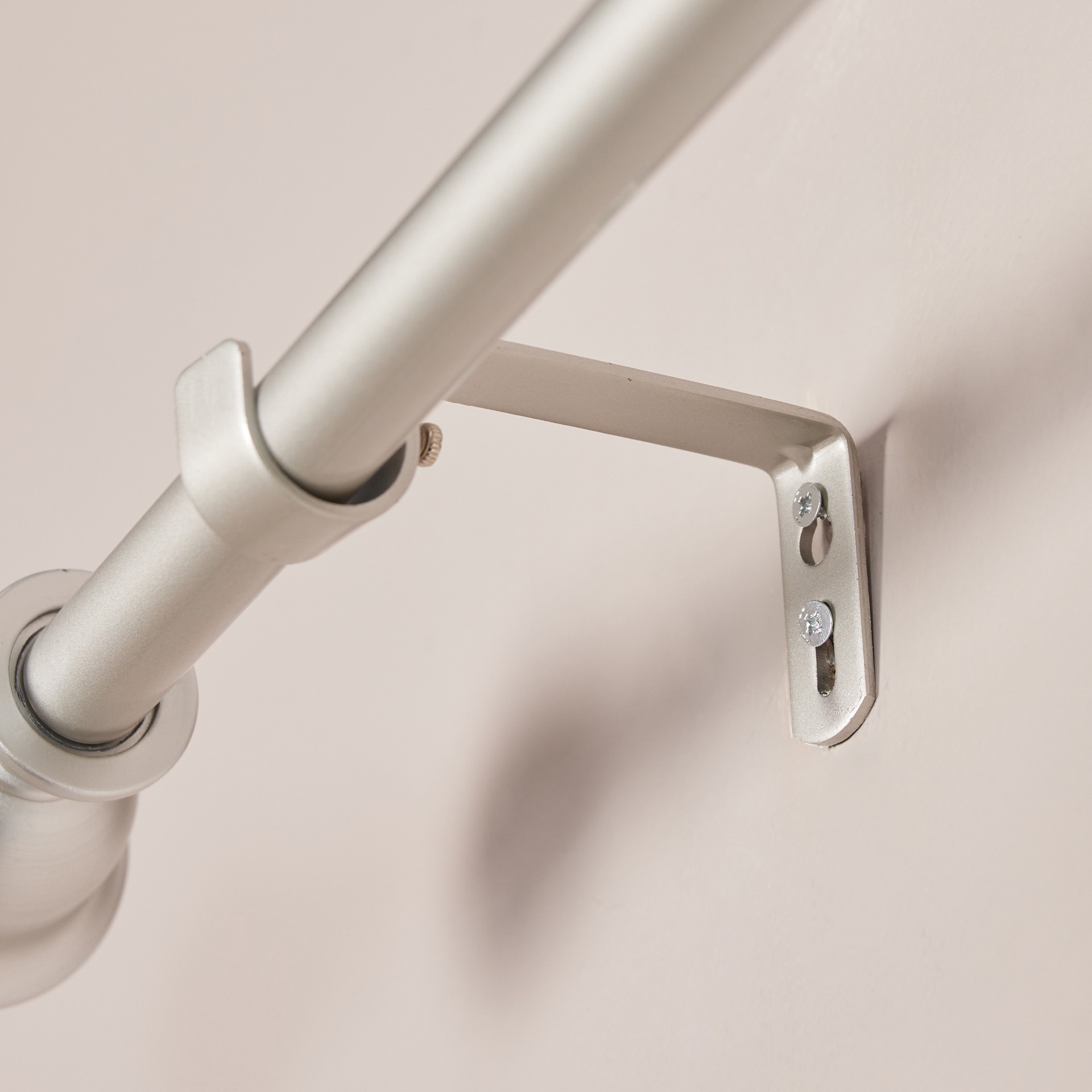 slide 4 of 6, allen + roth Brushed Nickel Steel Single curtain rod bracket, 1 ct