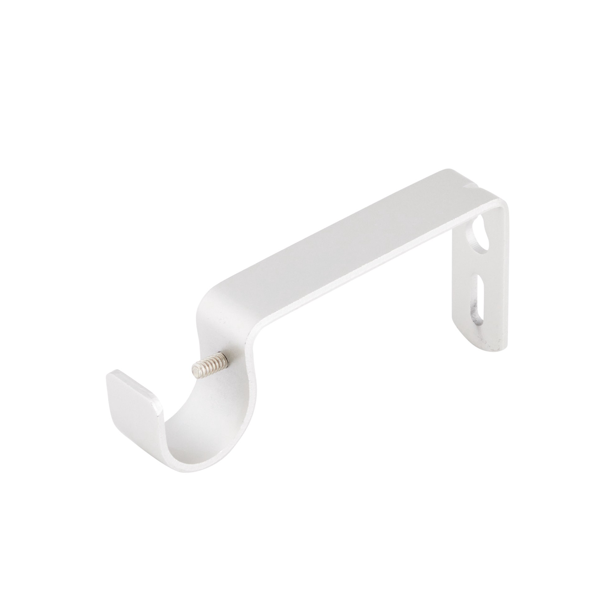 slide 5 of 6, allen + roth Brushed Nickel Steel Single curtain rod bracket, 1 ct
