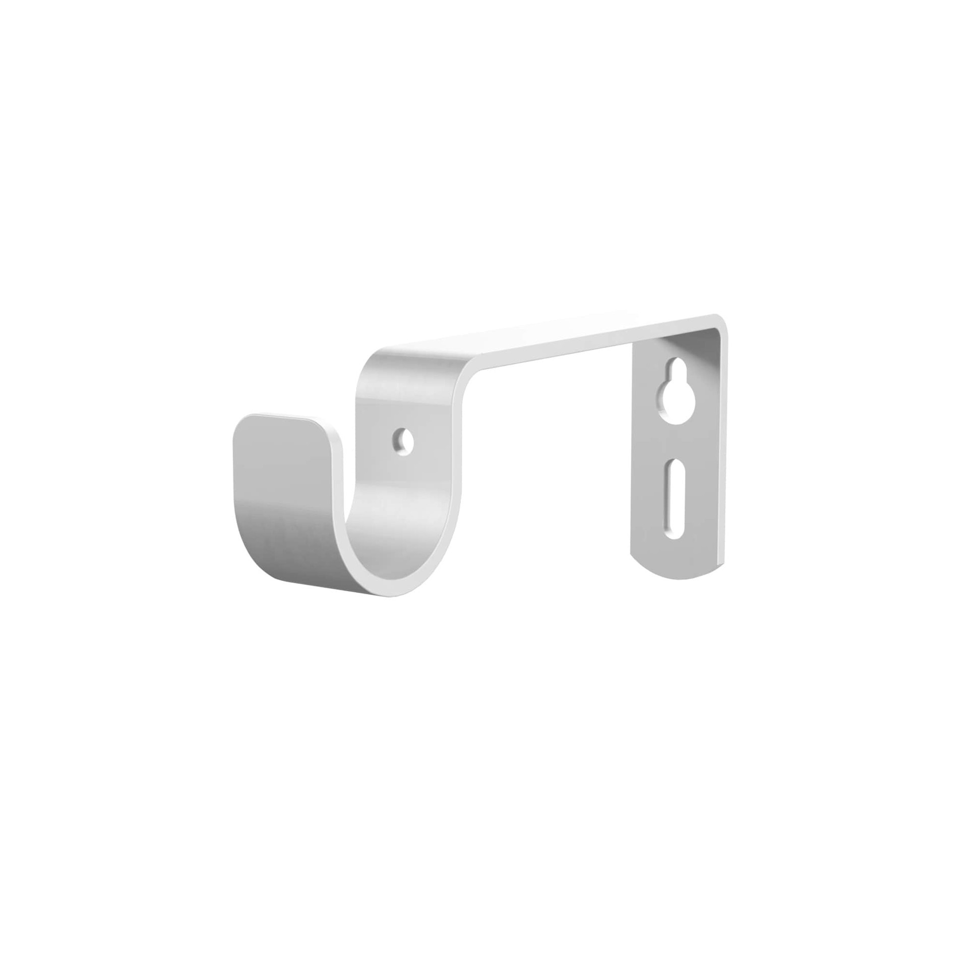 slide 1 of 6, allen + roth Brushed Nickel Steel Single curtain rod bracket, 1 ct