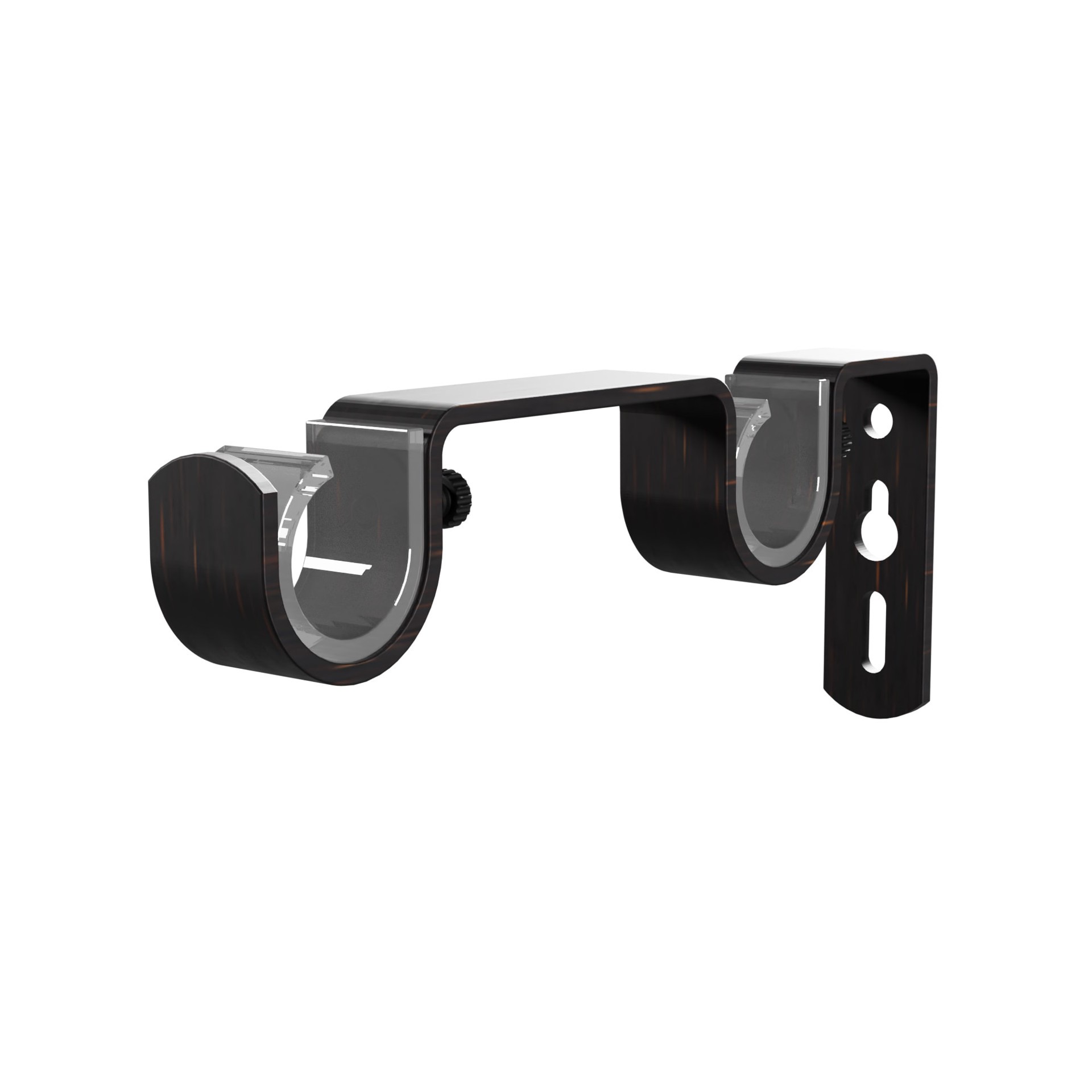 slide 1 of 6, allen + roth Oil-Rubbed Bronze Steel Double curtain rod bracket, 1 ct