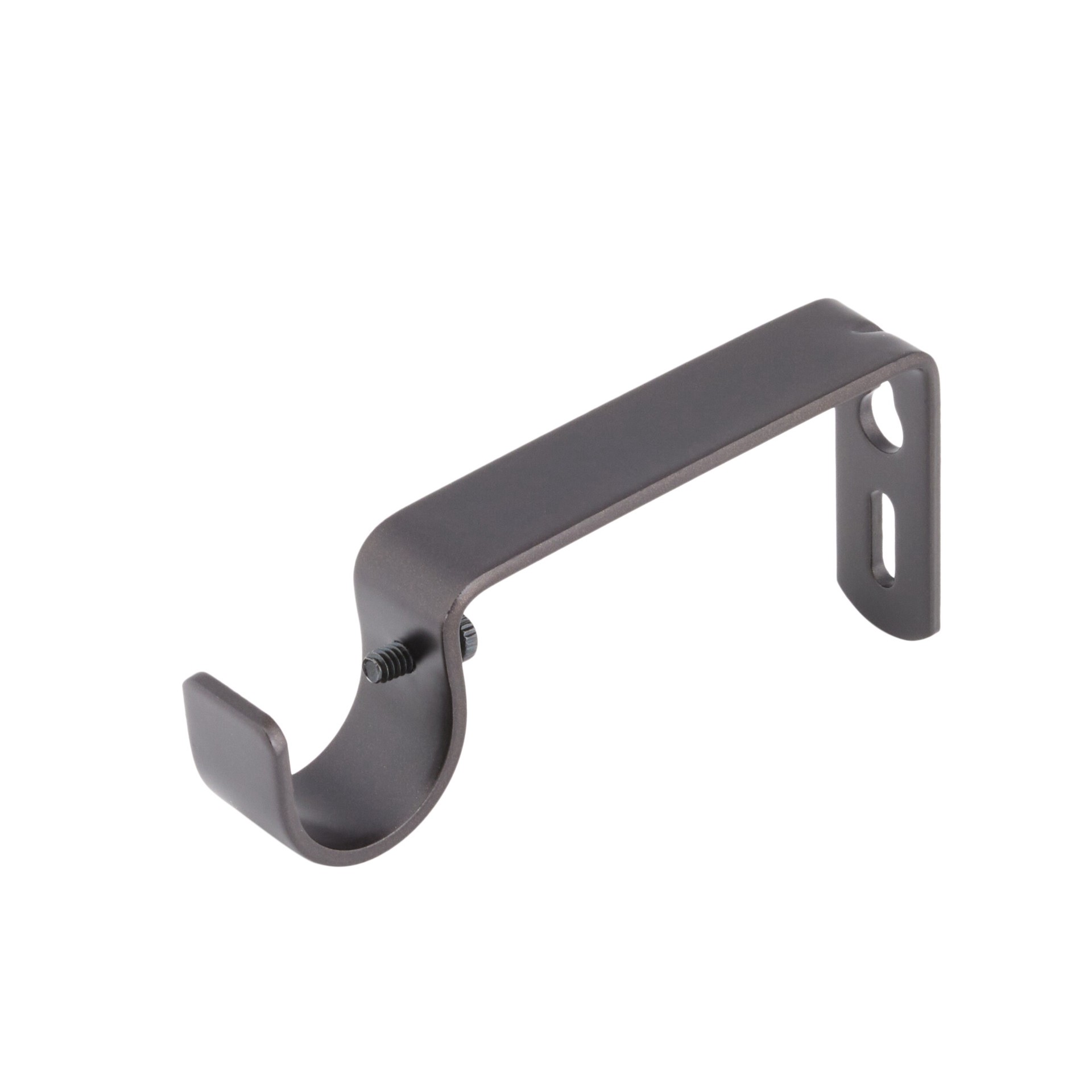 slide 6 of 6, allen + roth Oil-Rubbed Bronze Steel Single curtain rod bracket, 1 ct