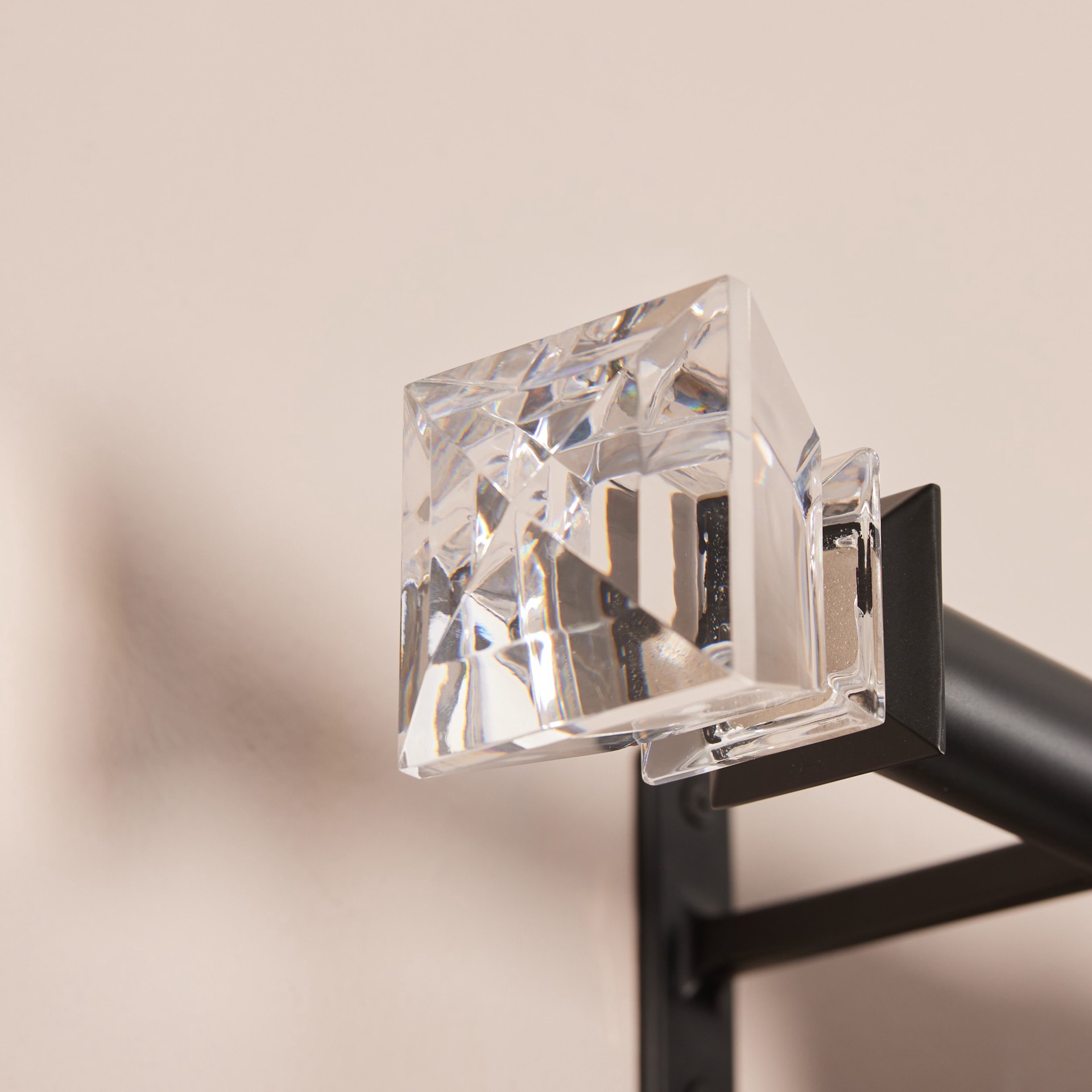 slide 4 of 6, allen + roth Bexley 72-in to 144-in Matte Black Steel Single Curtain Rod with Finials, 1 ct