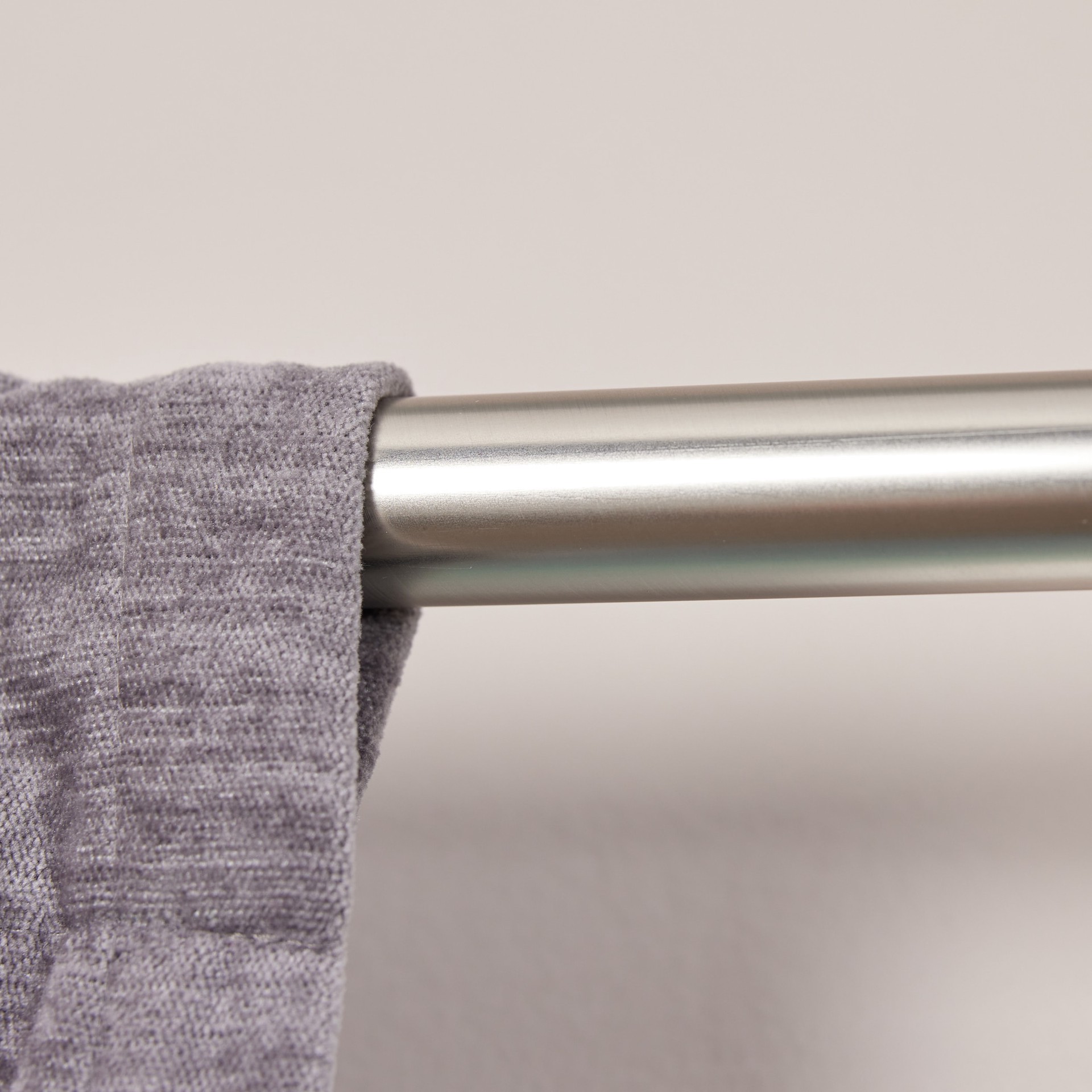 slide 3 of 6, allen + roth Bexley 36-in to 72-in Brushed Nickel Steel Single Curtain Rod with Finials, 1 ct