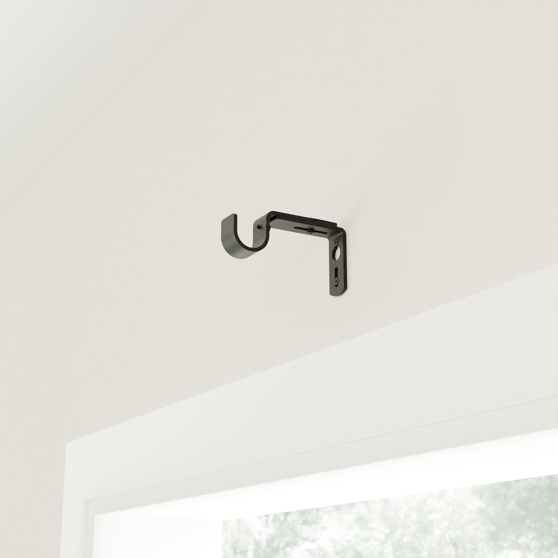 slide 6 of 6, Style Selections Oil-Rubbed Bronze Steel Single curtain rod bracket, 1 ct