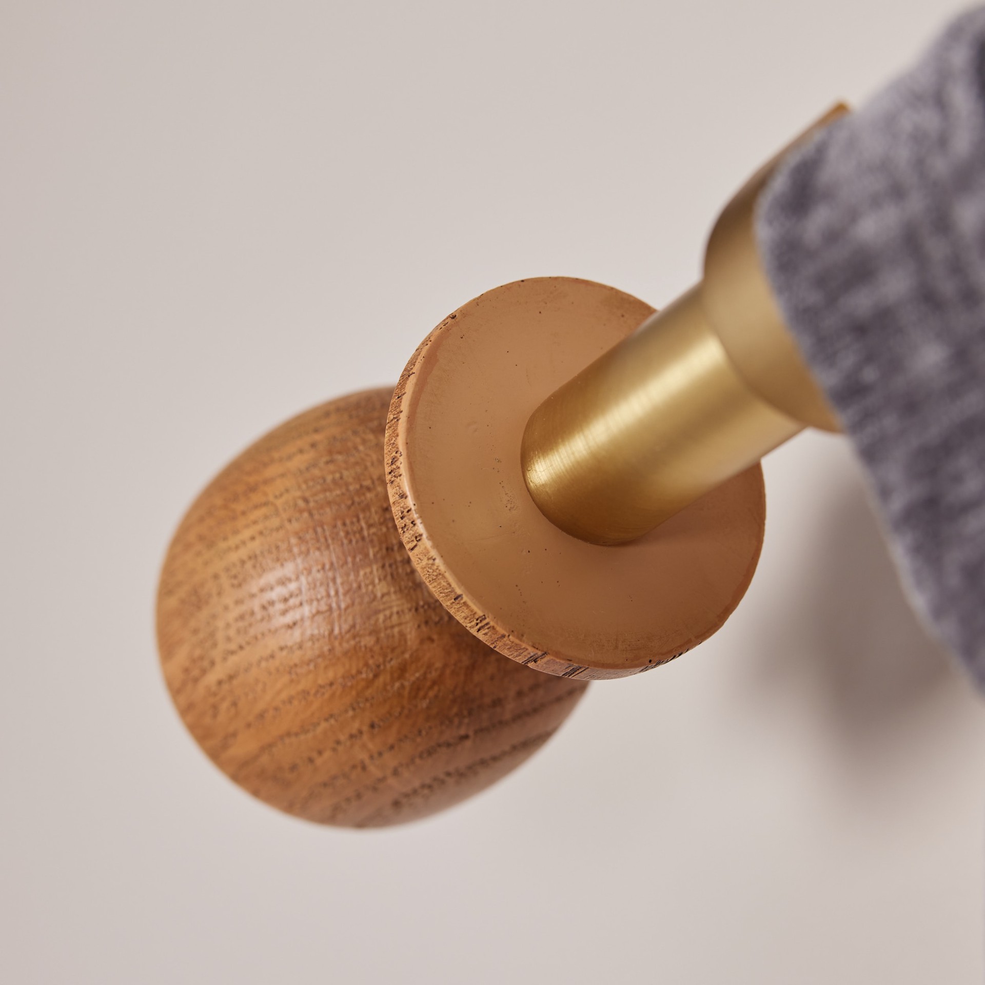 slide 2 of 6, allen + roth 2 -Pack Rye Brown Resin Curtain Rod Finials, 1 ct