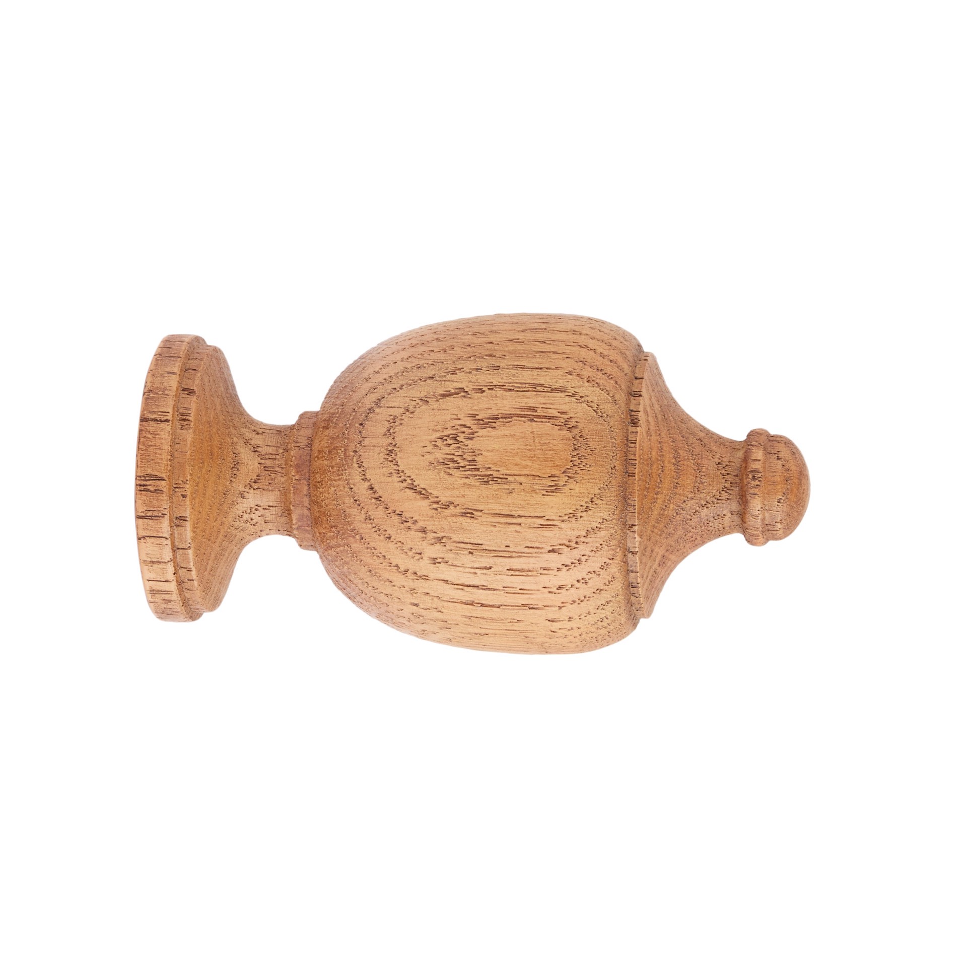 slide 6 of 6, allen + roth 2 -Pack Rye Brown Resin Curtain Rod Finials, 1 ct