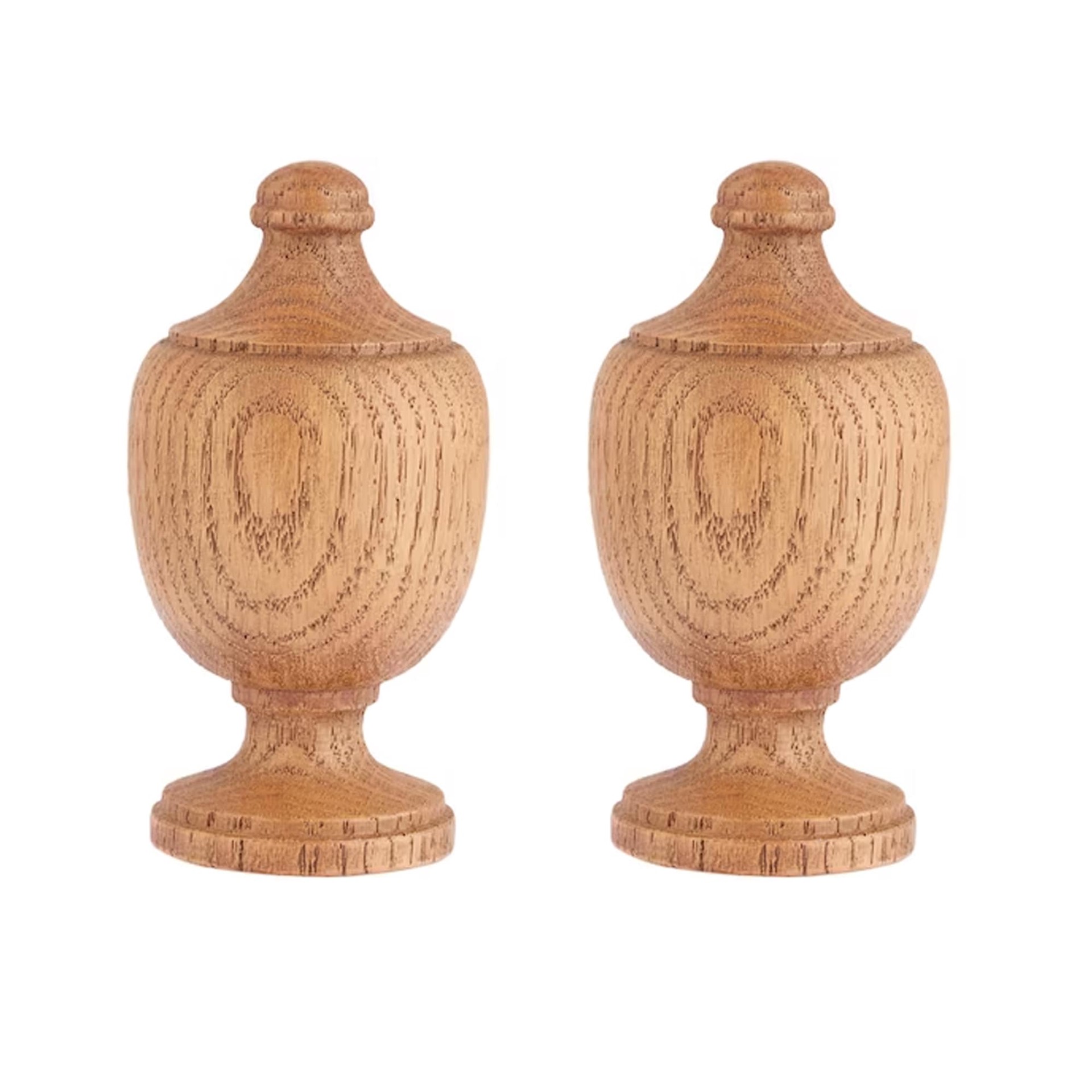 slide 1 of 6, allen + roth 2 -Pack Rye Brown Resin Curtain Rod Finials, 1 ct