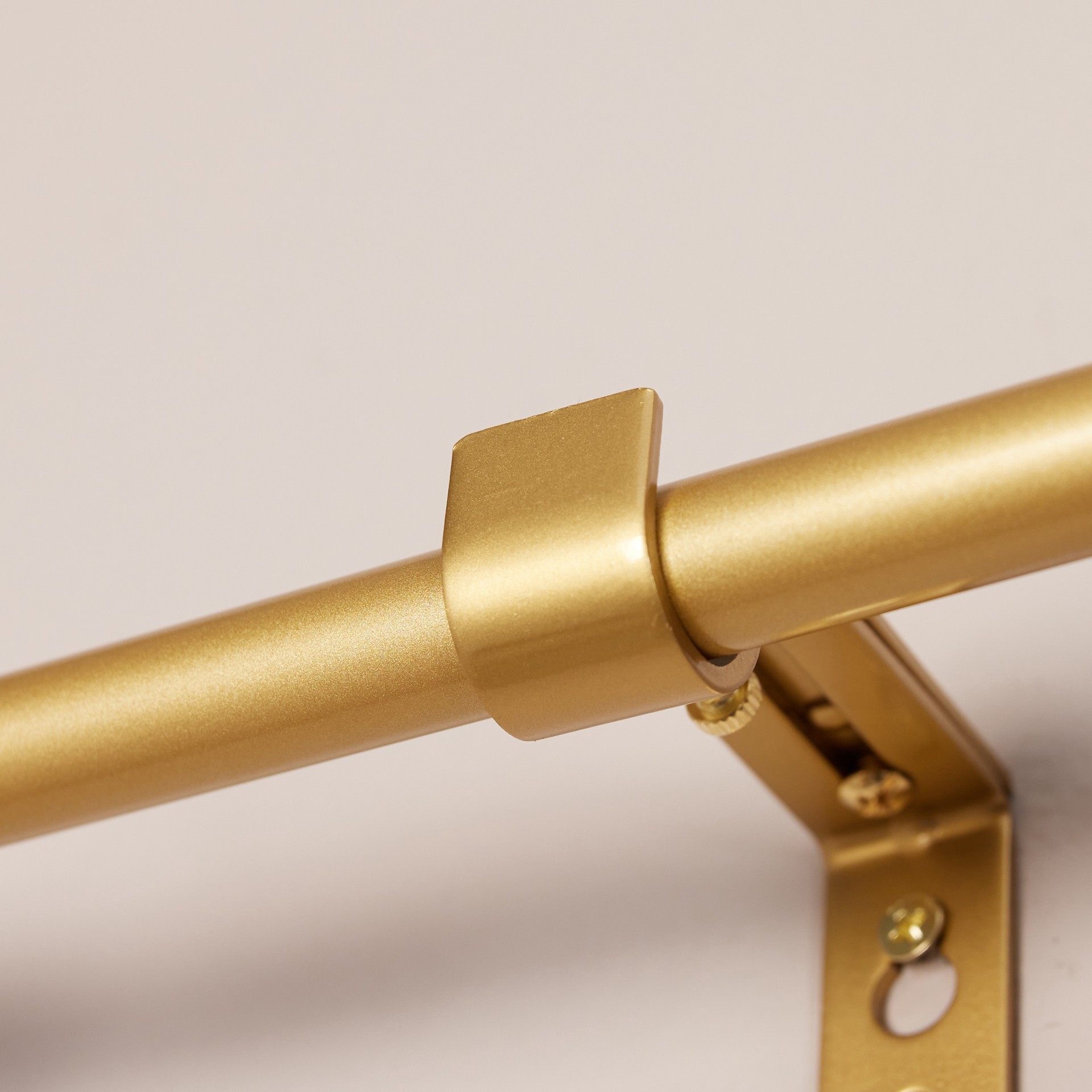slide 3 of 6, Style Selections Brushed Gold Steel Single curtain rod bracket, 1 ct