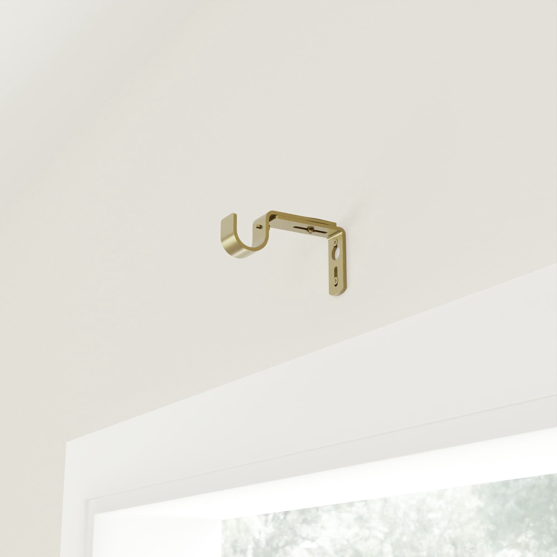 slide 5 of 6, Style Selections Brushed Gold Steel Single curtain rod bracket, 1 ct