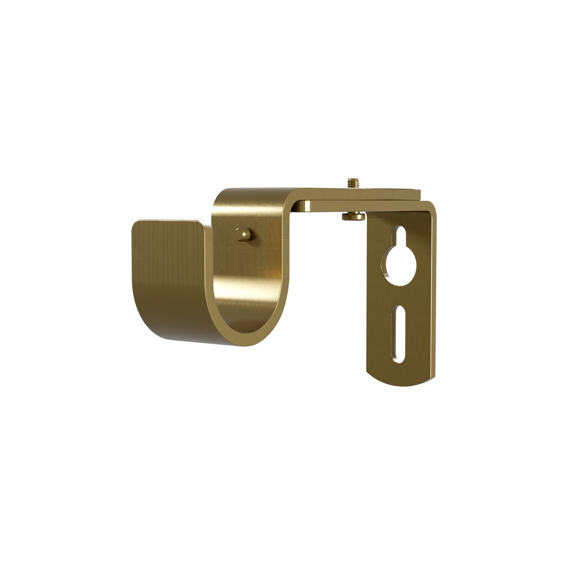 slide 1 of 6, Style Selections Brushed Gold Steel Single curtain rod bracket, 1 ct