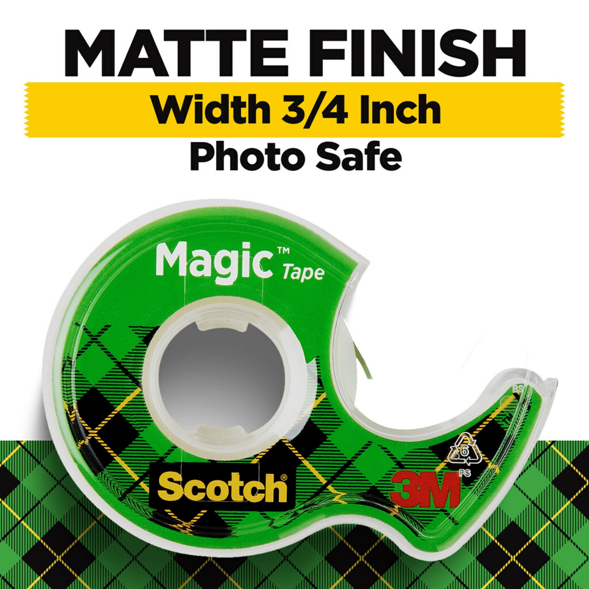 slide 2 of 6, 3M Scotch Magic Tape 4 -Pack 25-ft x 0.75-in Multipurpose Tape, 1 ct