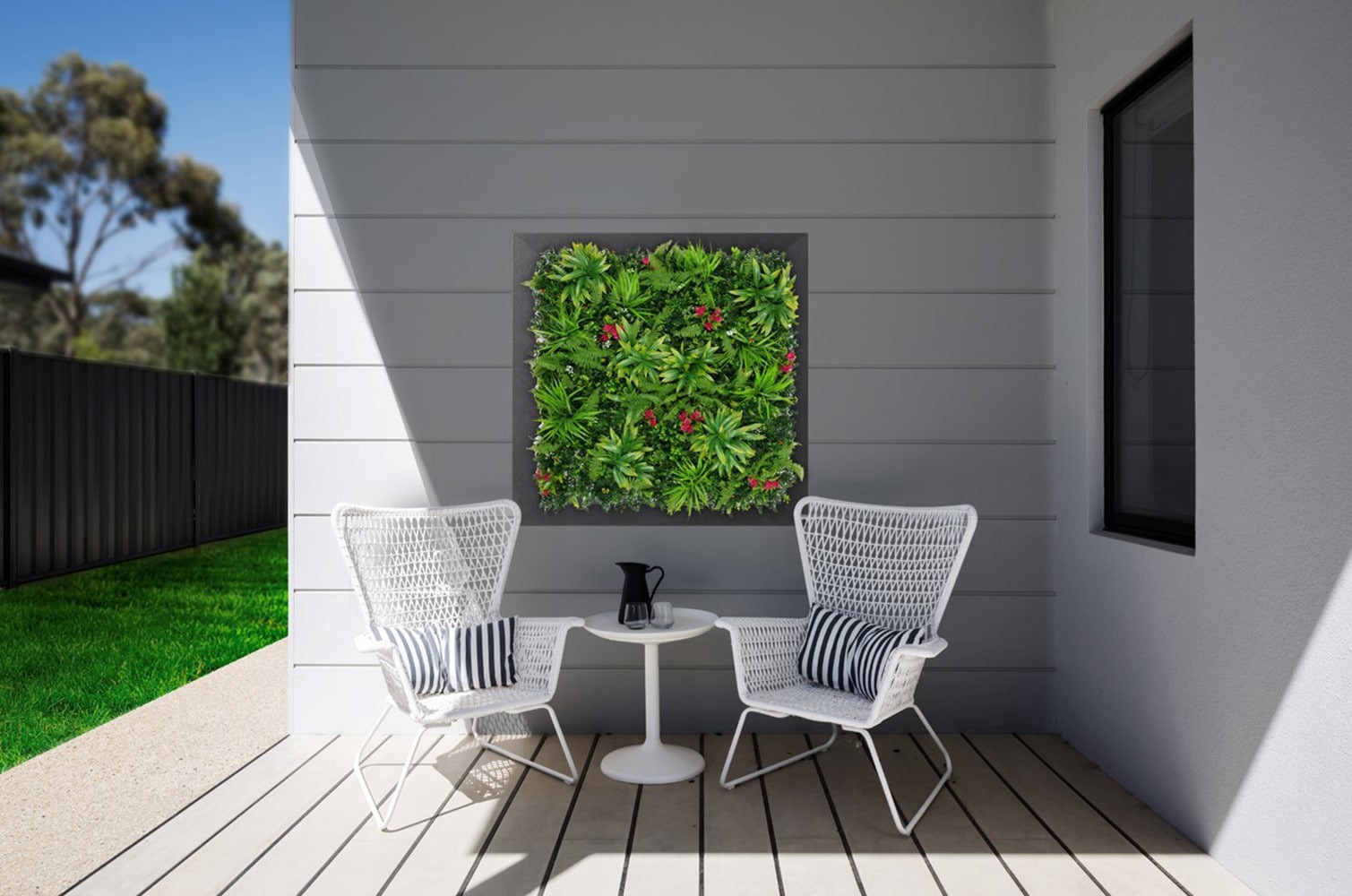 slide 4 of 4, naturae decor 20-in W x 20-in H Green Resin Leaf Garden Trellis 4 -Pack, 1 ct