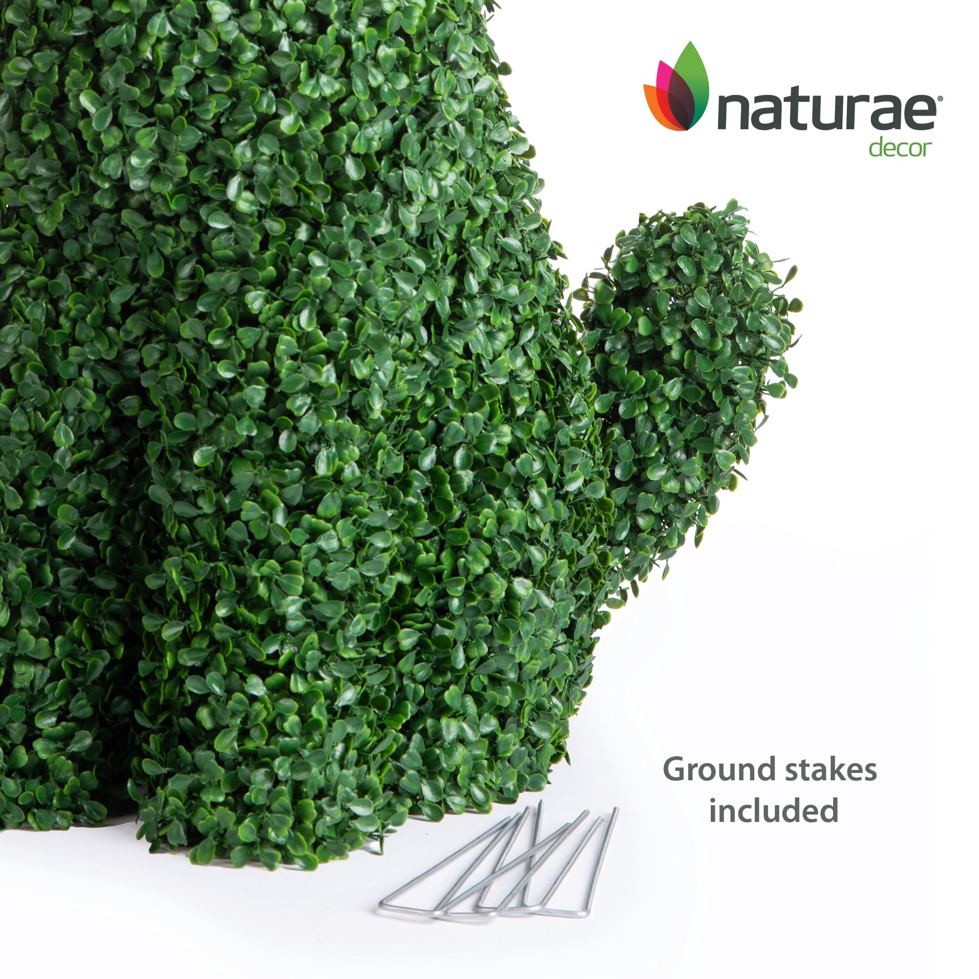 slide 4 of 4, naturae decor 24-in H x 10.24-in W Green Dog Topiary Garden Statue, 1 ct