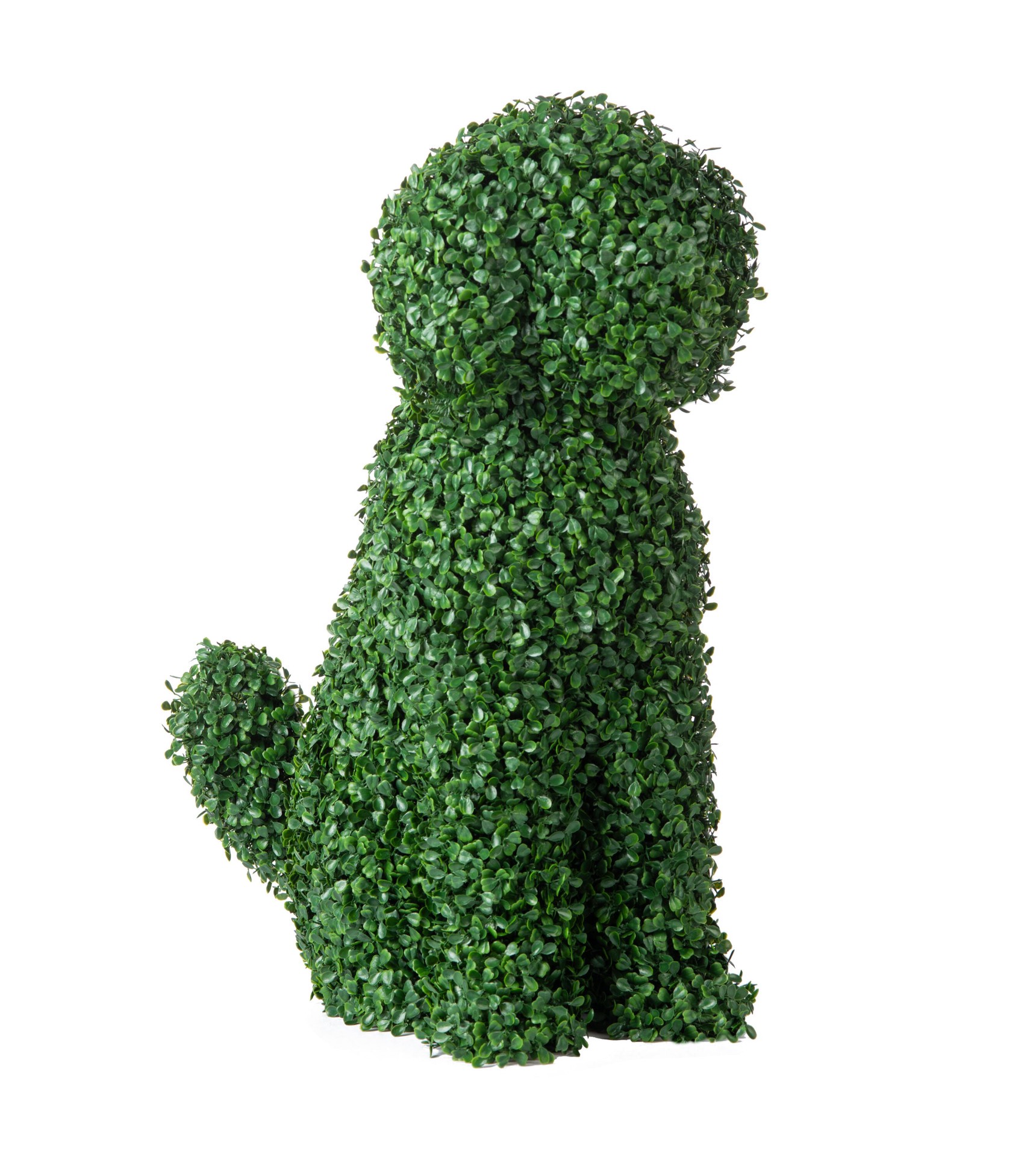 slide 1 of 4, naturae decor 24-in H x 10.24-in W Green Dog Topiary Garden Statue, 1 ct